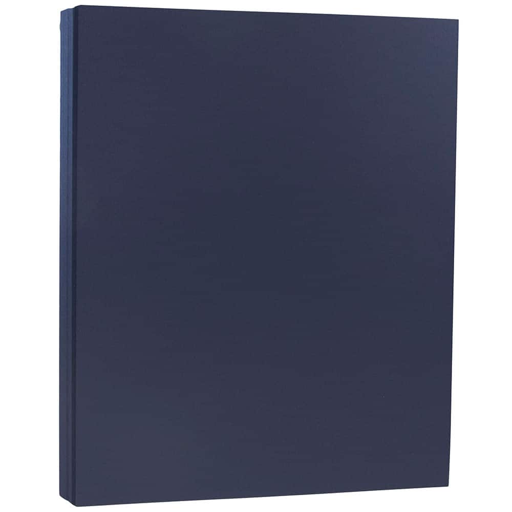 JAM Paper Navy Blue Matte 8.5" x 11" 80lb. Cardstock, 250 Sheets
