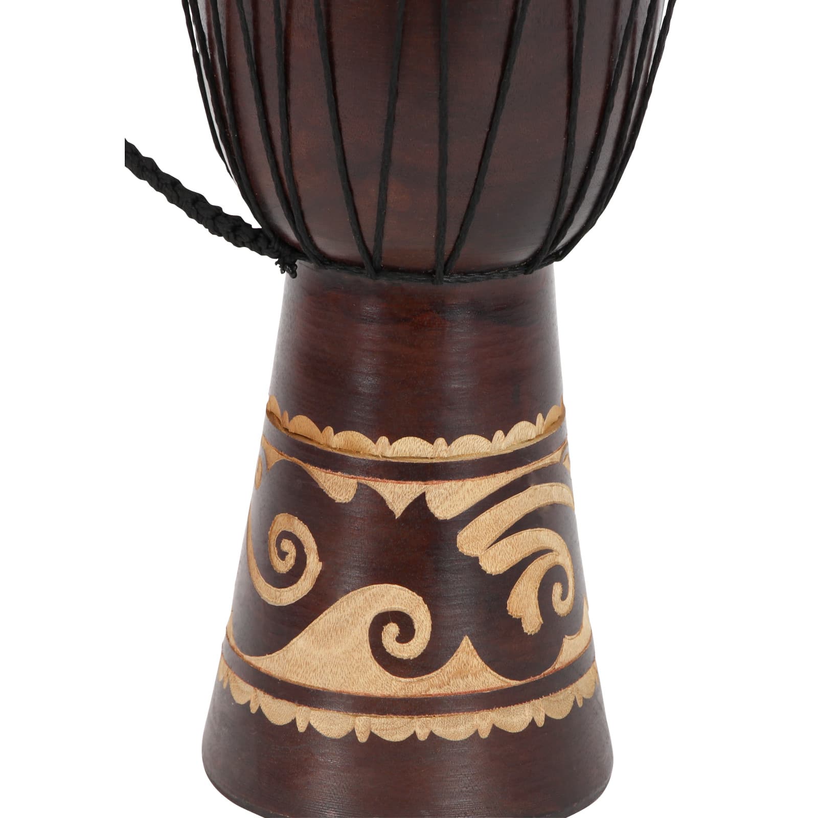 16&#x22; Brown Mahogany Drum Sculpture