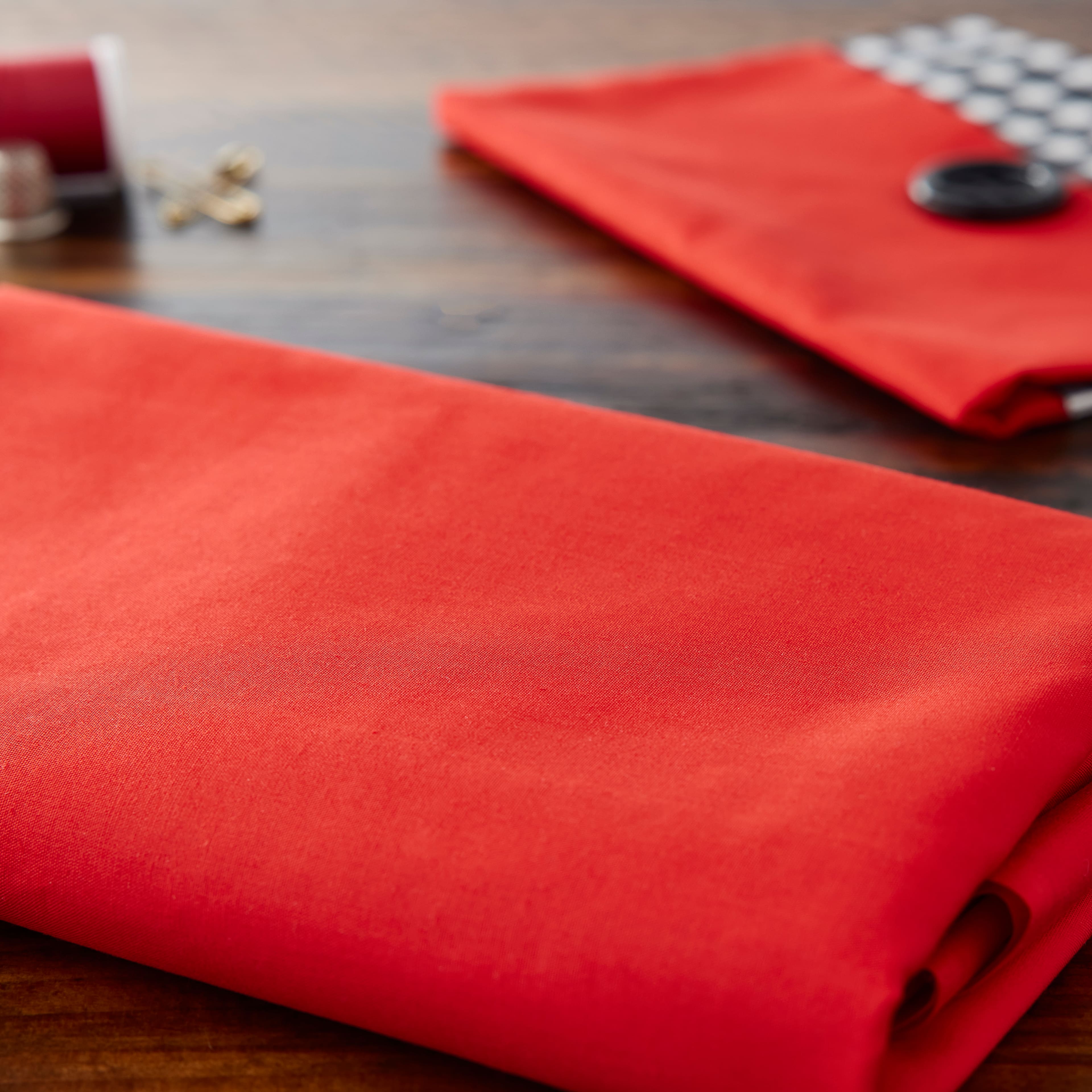  Premium Broadcloth Red, Fabric by the Yard