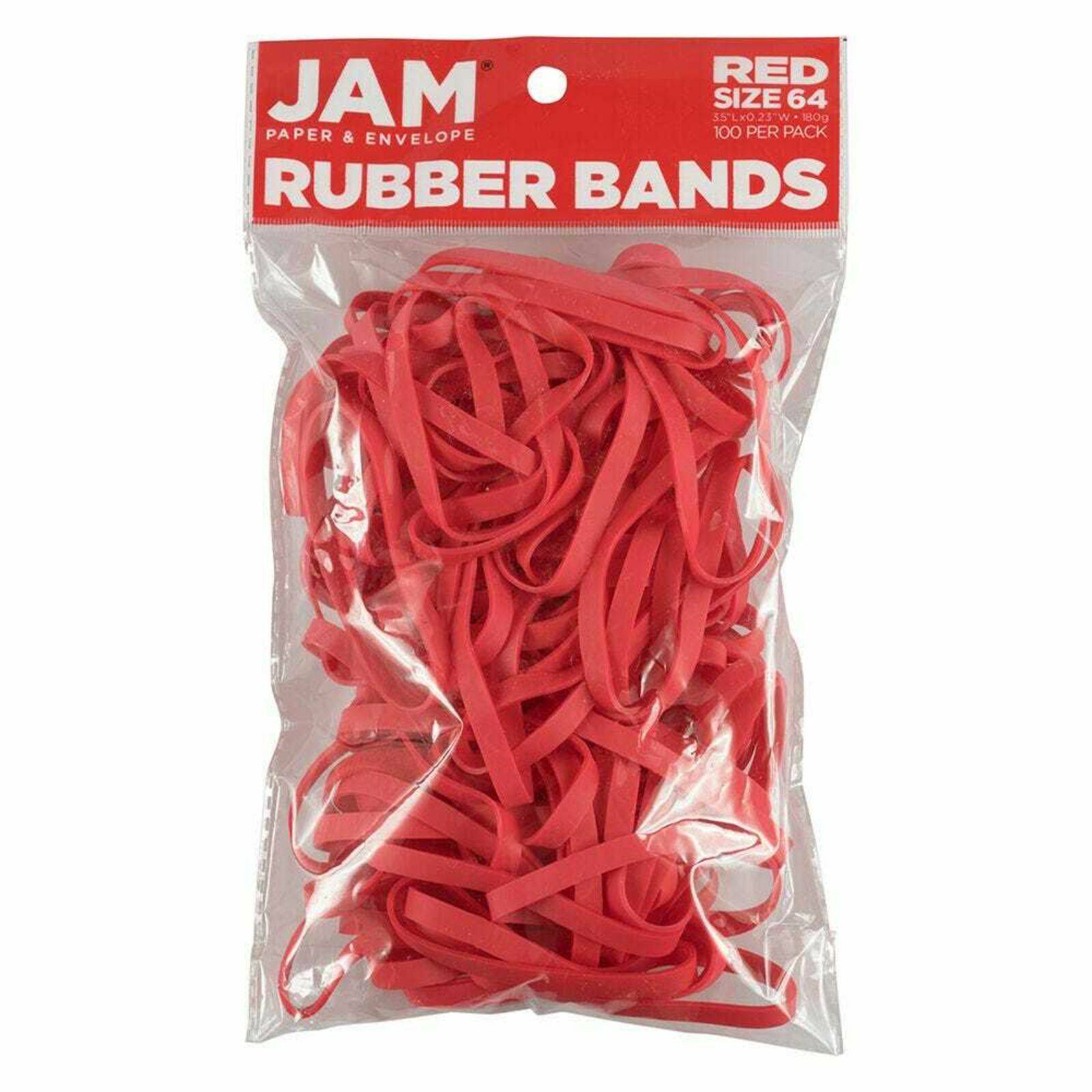 JAM Paper Size 64 Rubber Bands, 100ct.