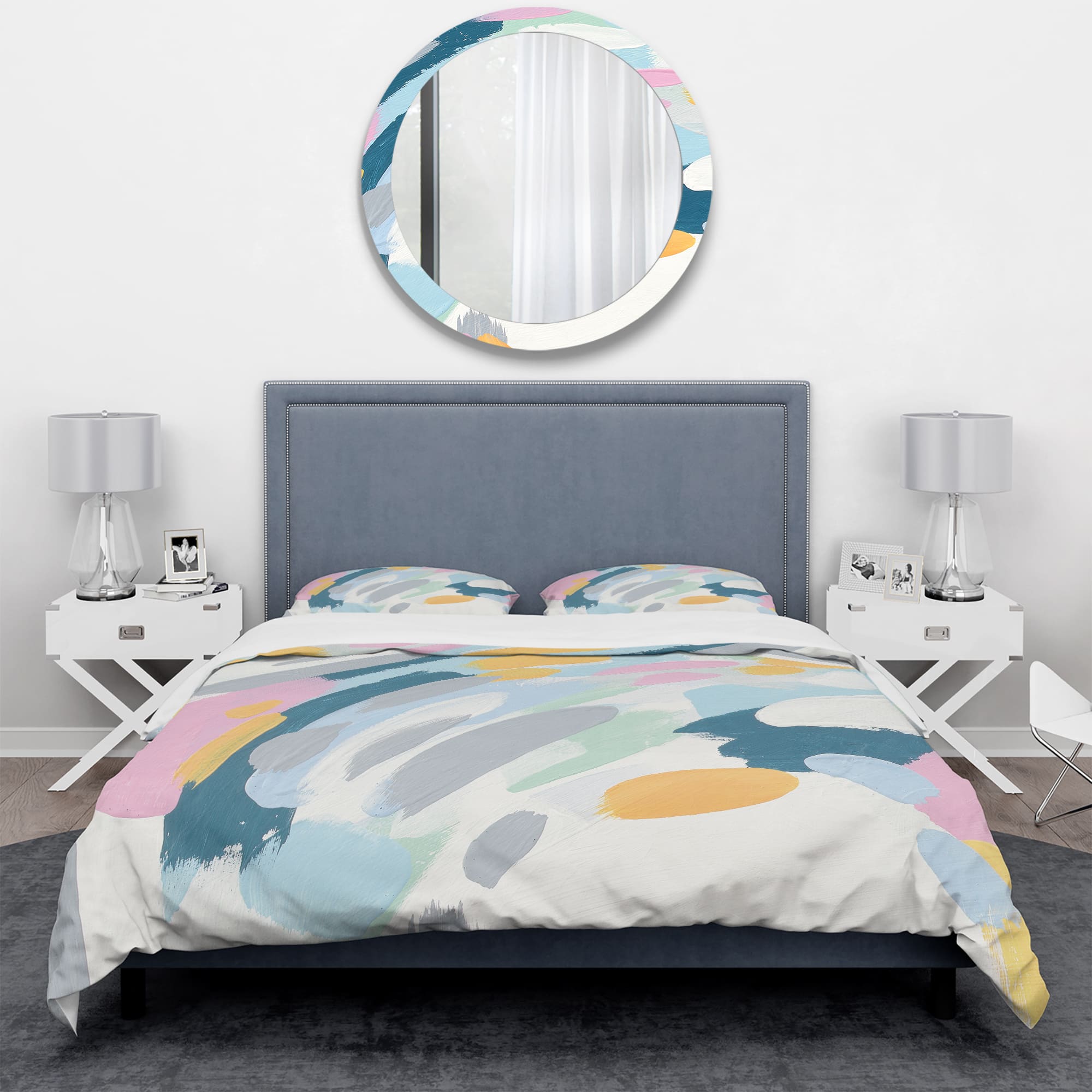 Designart &#x27;Geometric Vortex II&#x27; Geometric Bedding Set - Duvet Cover &#x26; Shams