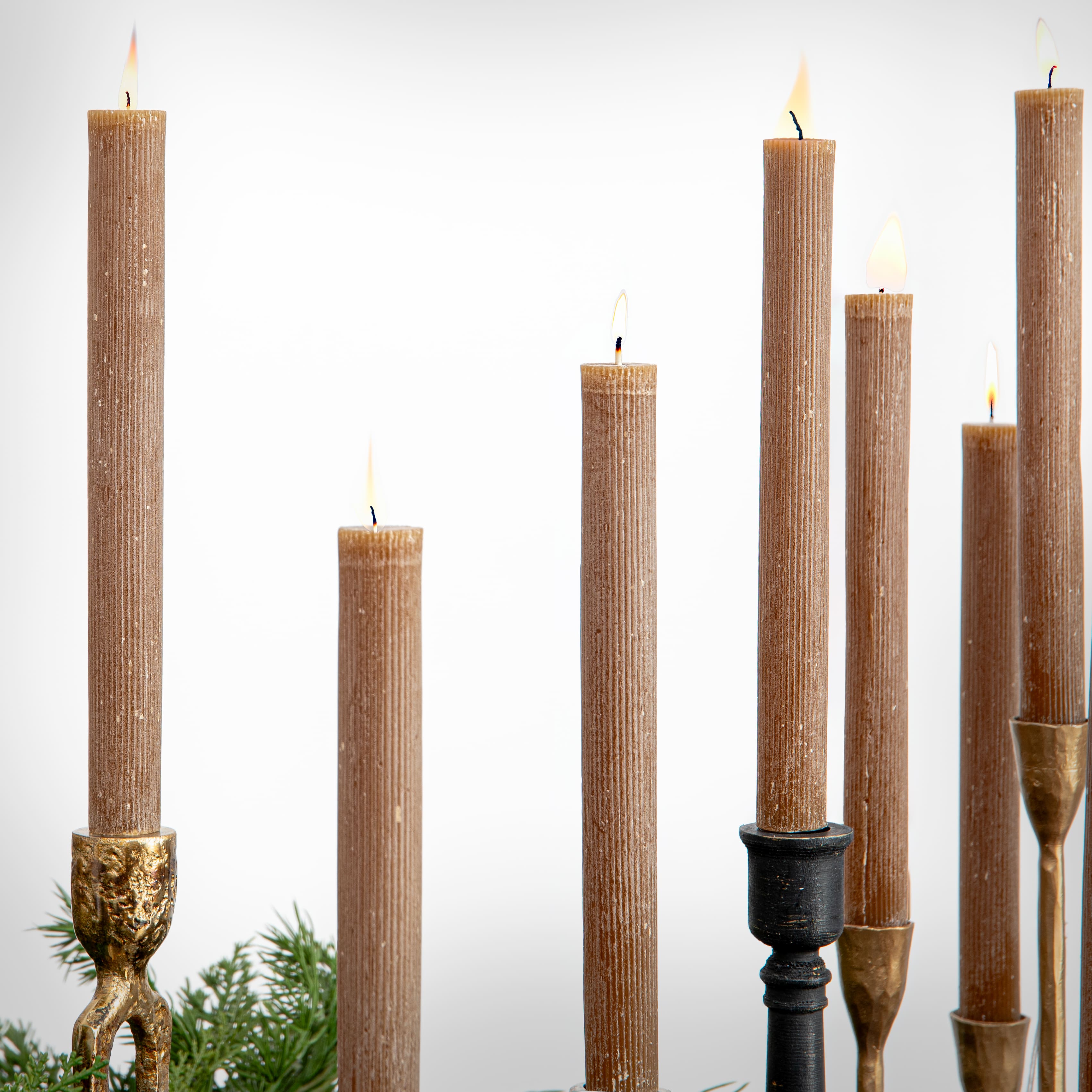 Hello Honey&#xAE; Unscented Pleated Taper Candles in Box, 12ct.