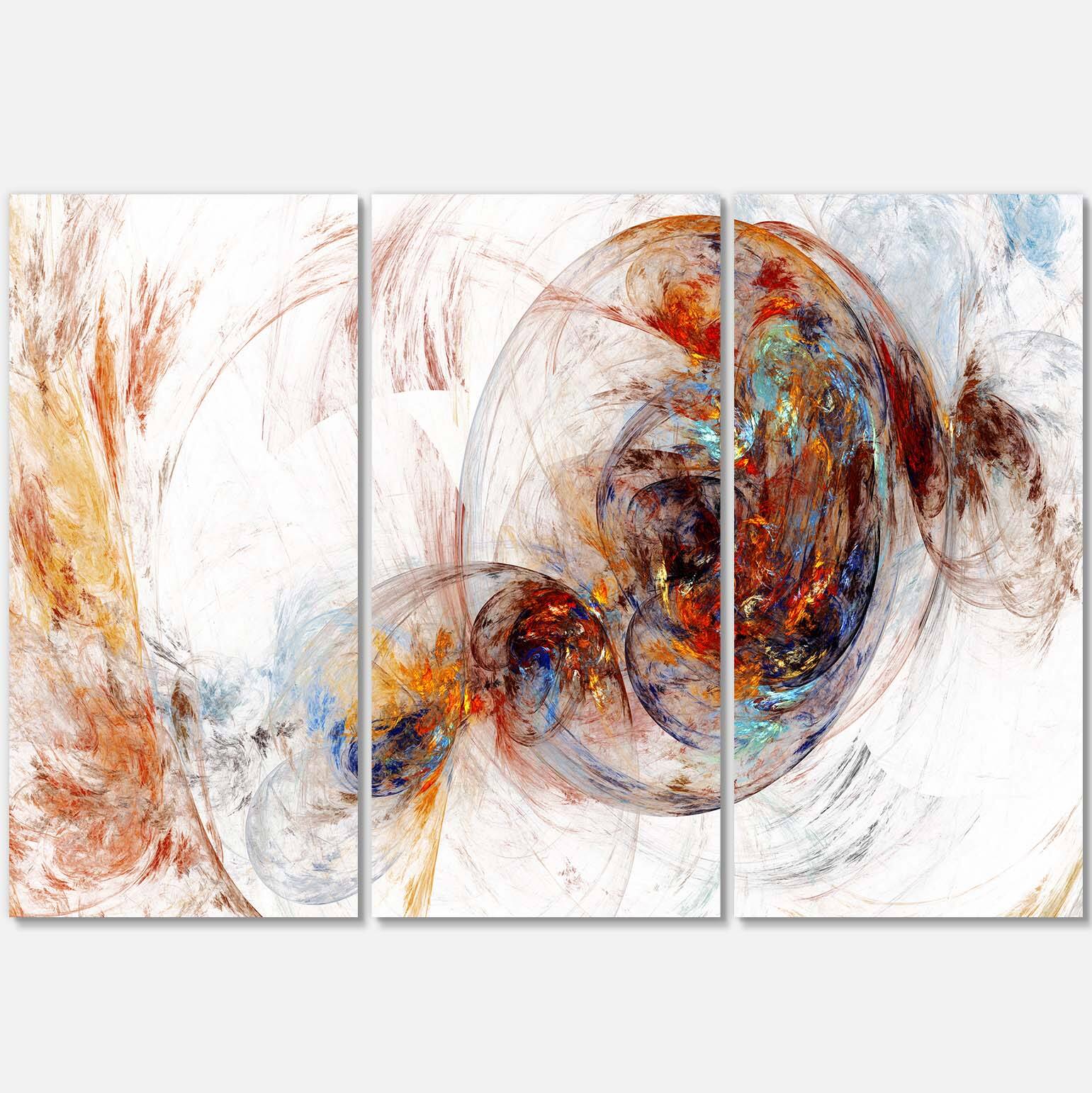 Designart - Colored Smoke Brown - Abstract Canvas art print