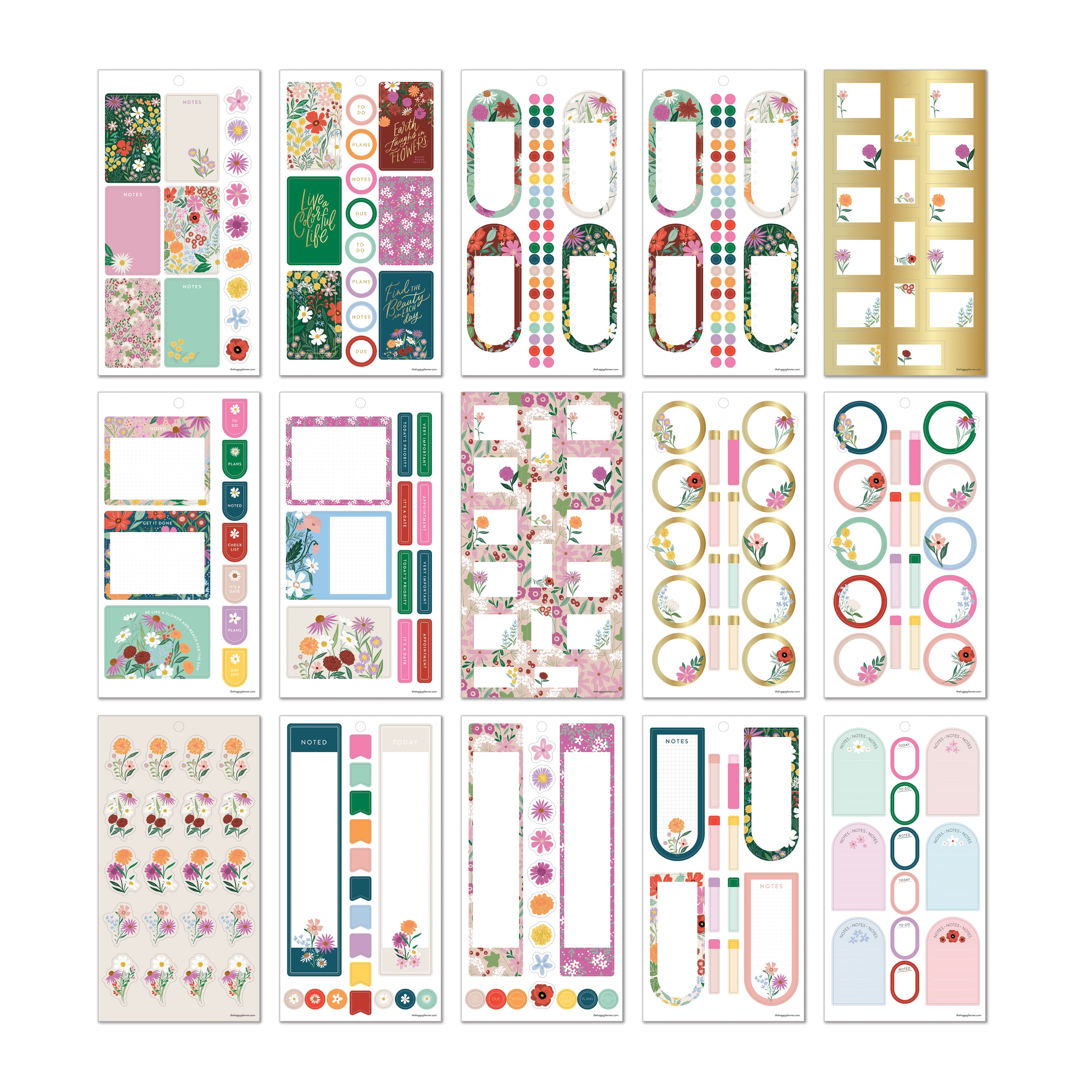 The Classic Happy Planner&#xAE; Blooming Bouquet Sticker Book