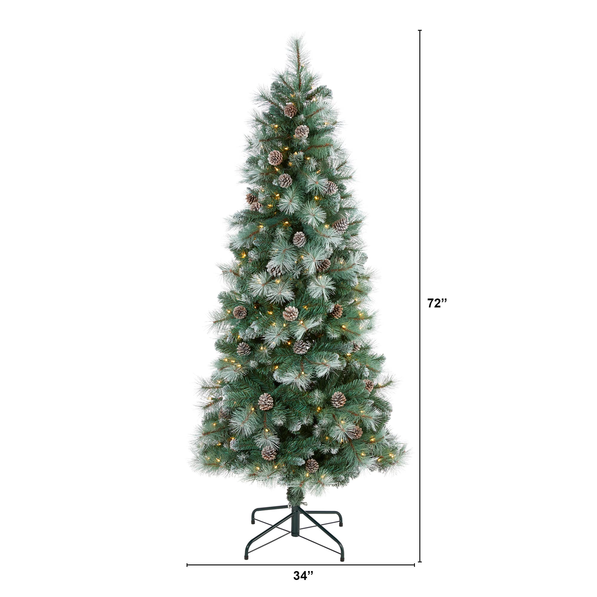 6ft. Pre-Lit British Columbia Mountain Pine Artificial Christmas Tree, Clear LED Lights