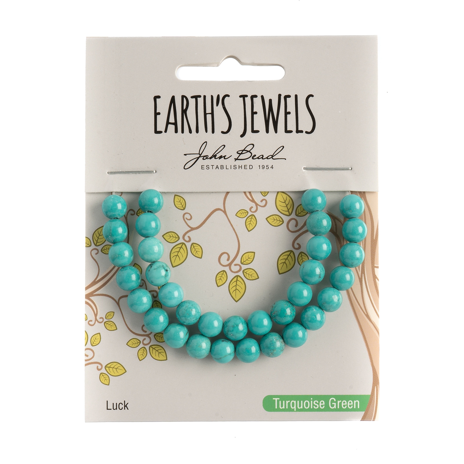 John Bead Earth's Jewels Natural Stone Round Beads, 6mm