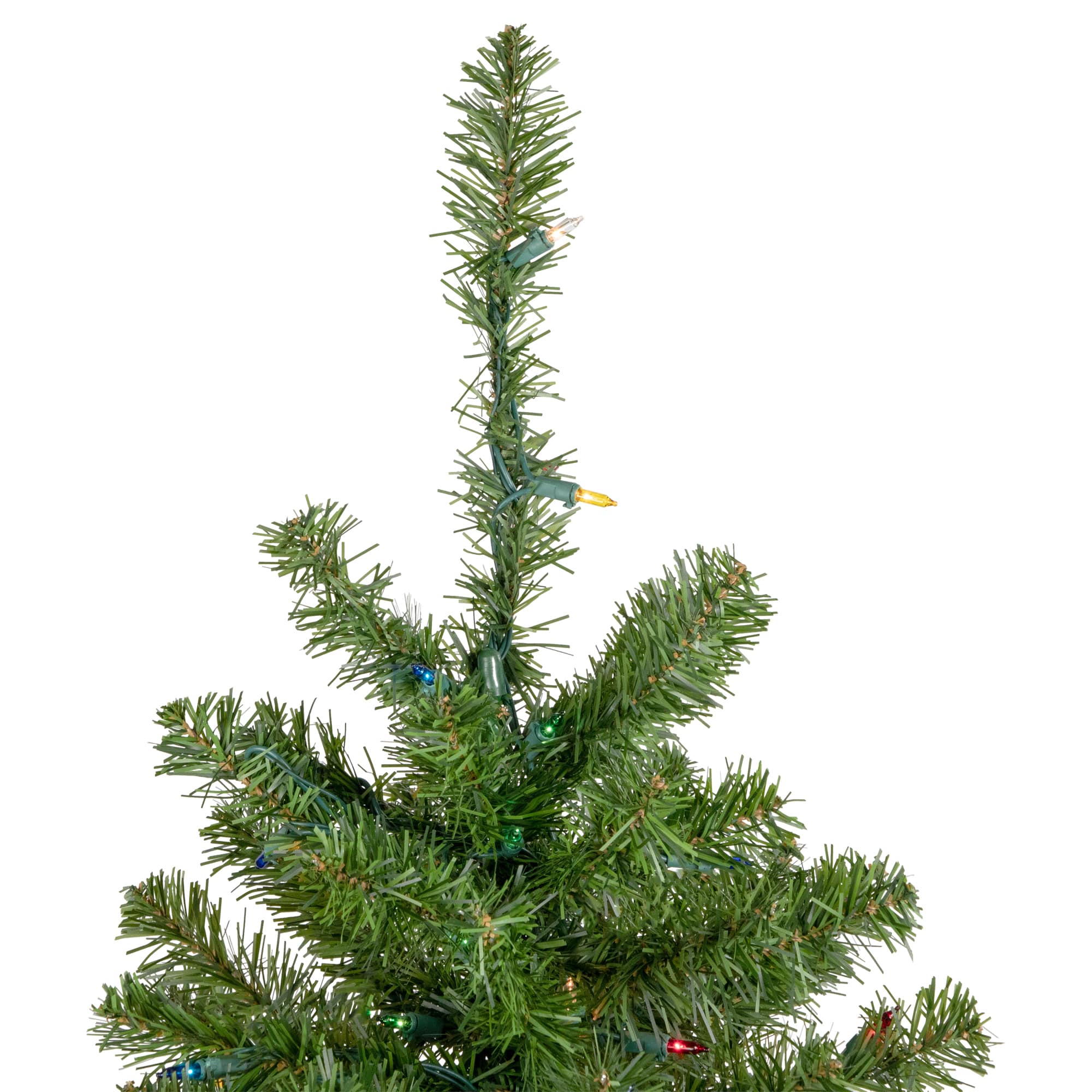 6ft. Pre-Lit Canadian Pine Medium Artificial Christmas Tree, Multicolor Lights