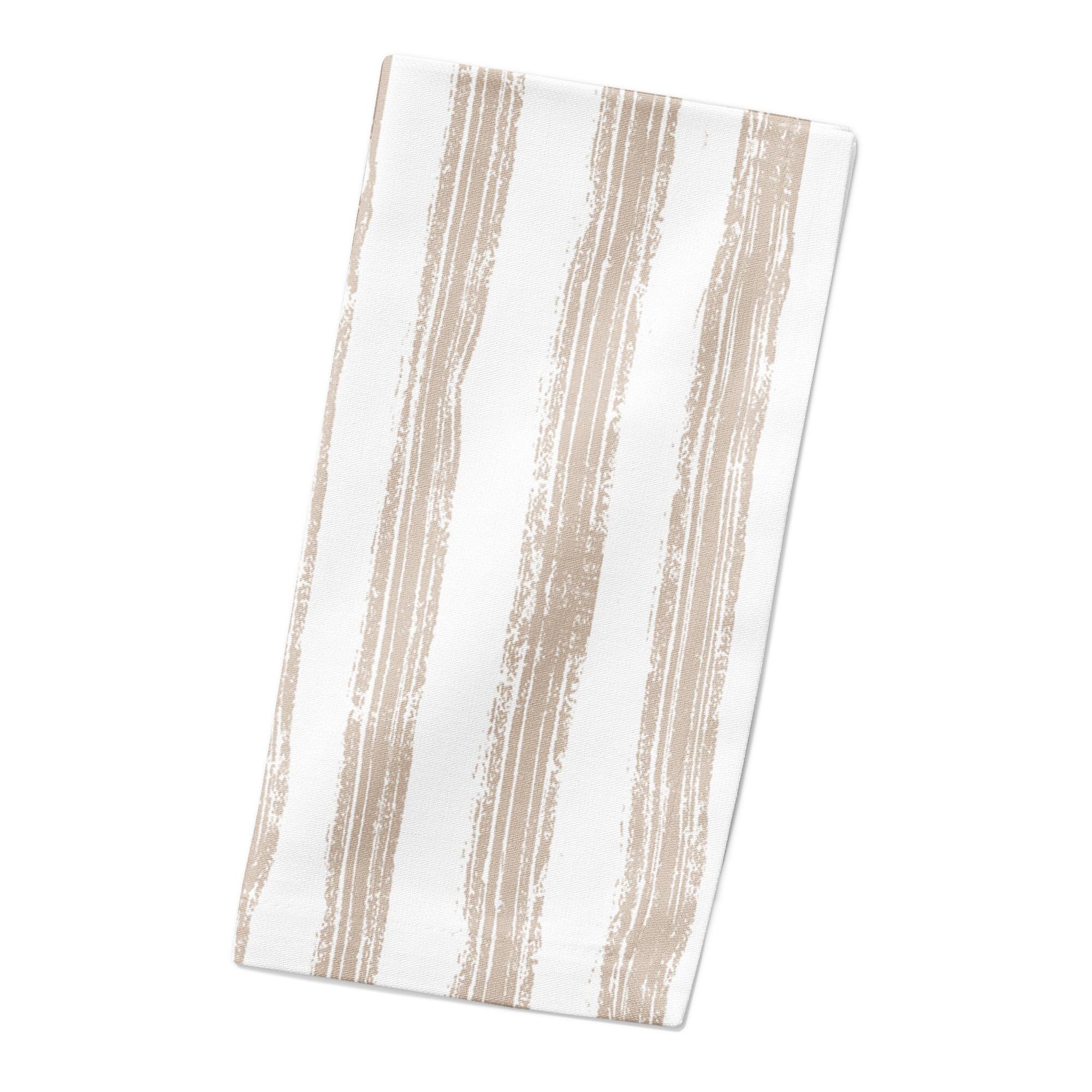 Neutral Easy Stripes Cotton Twill Napkin