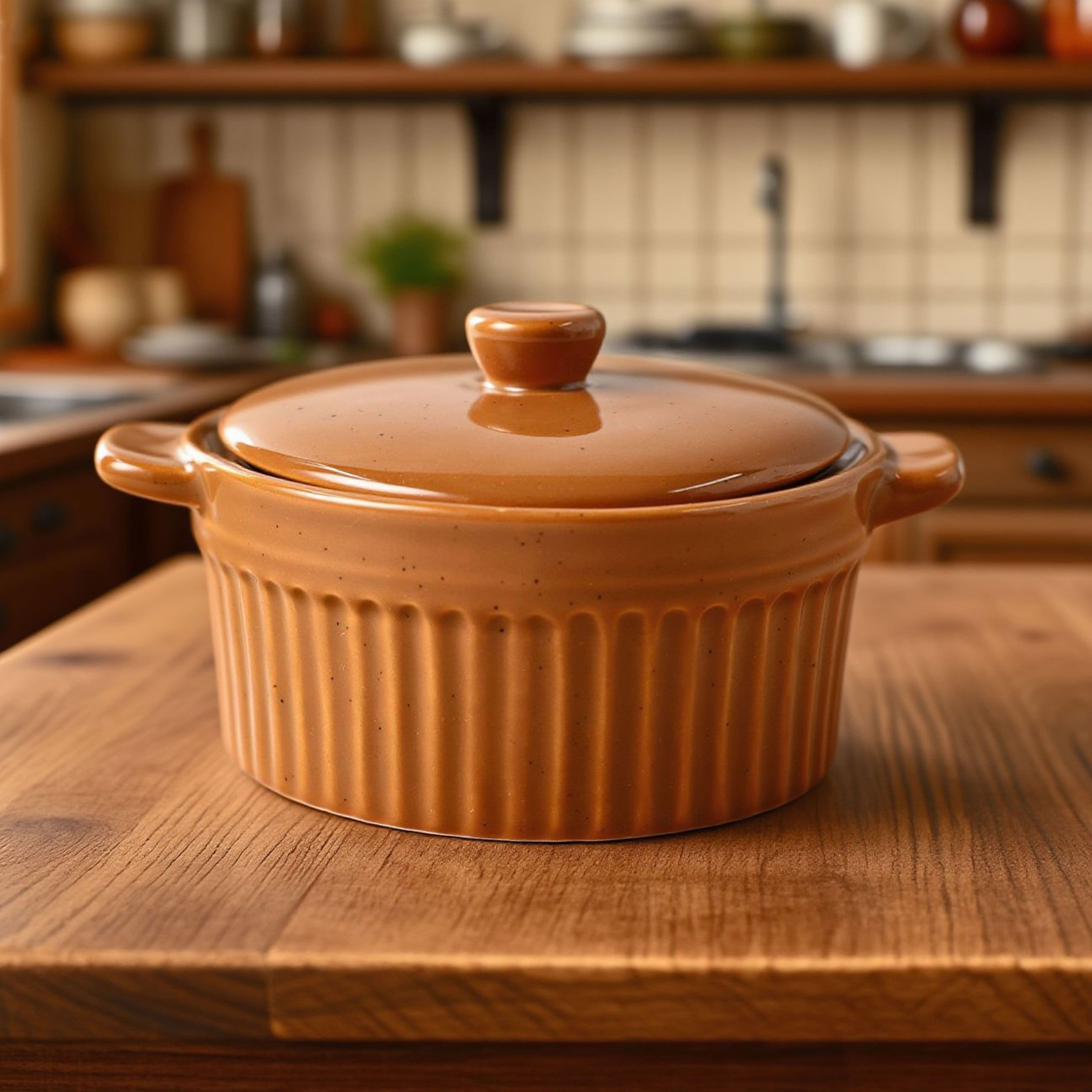 5&#x22; Rust Ceramic Ramekin by Ashland&#xAE;