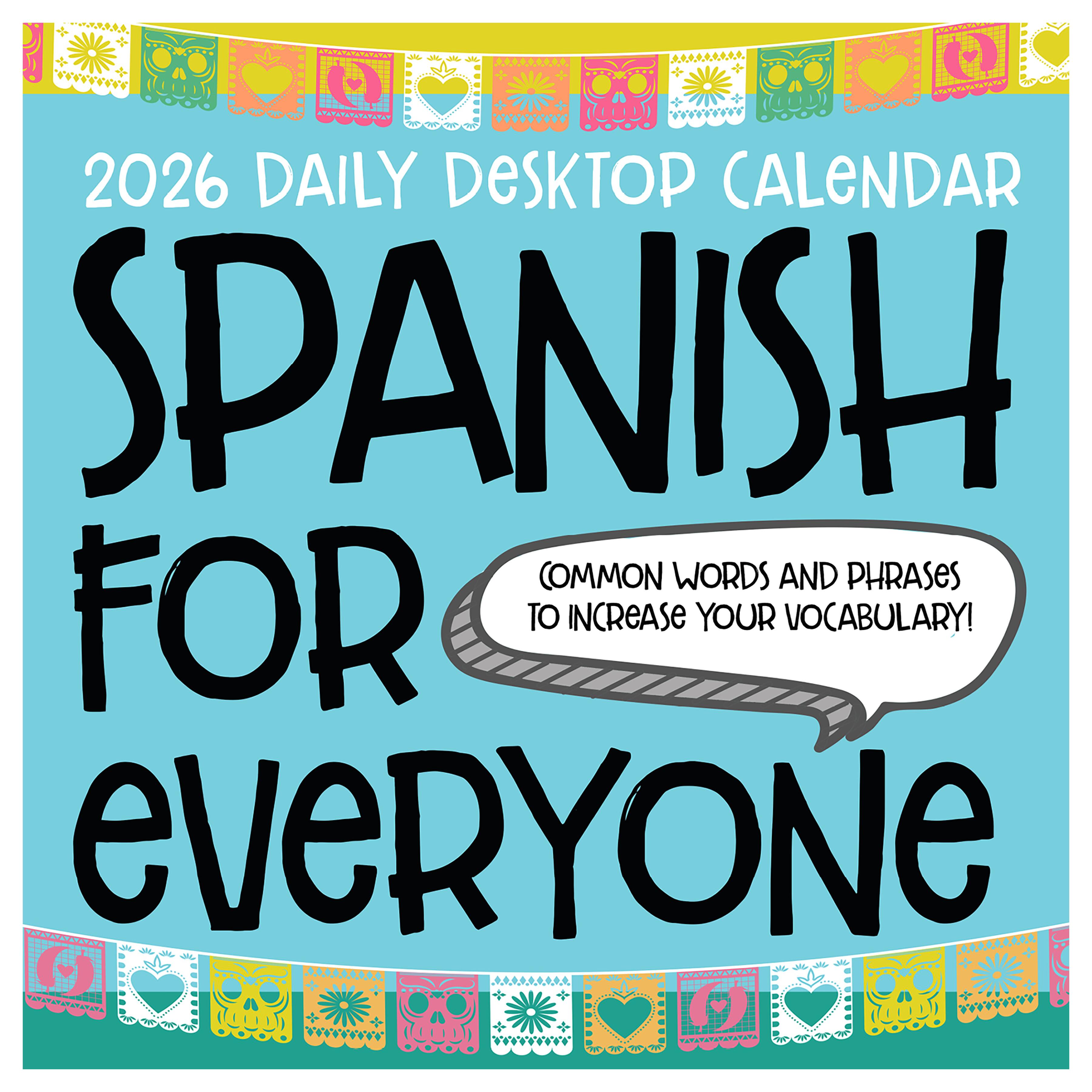 2026 Spanish Words Daily Desktop Calendar