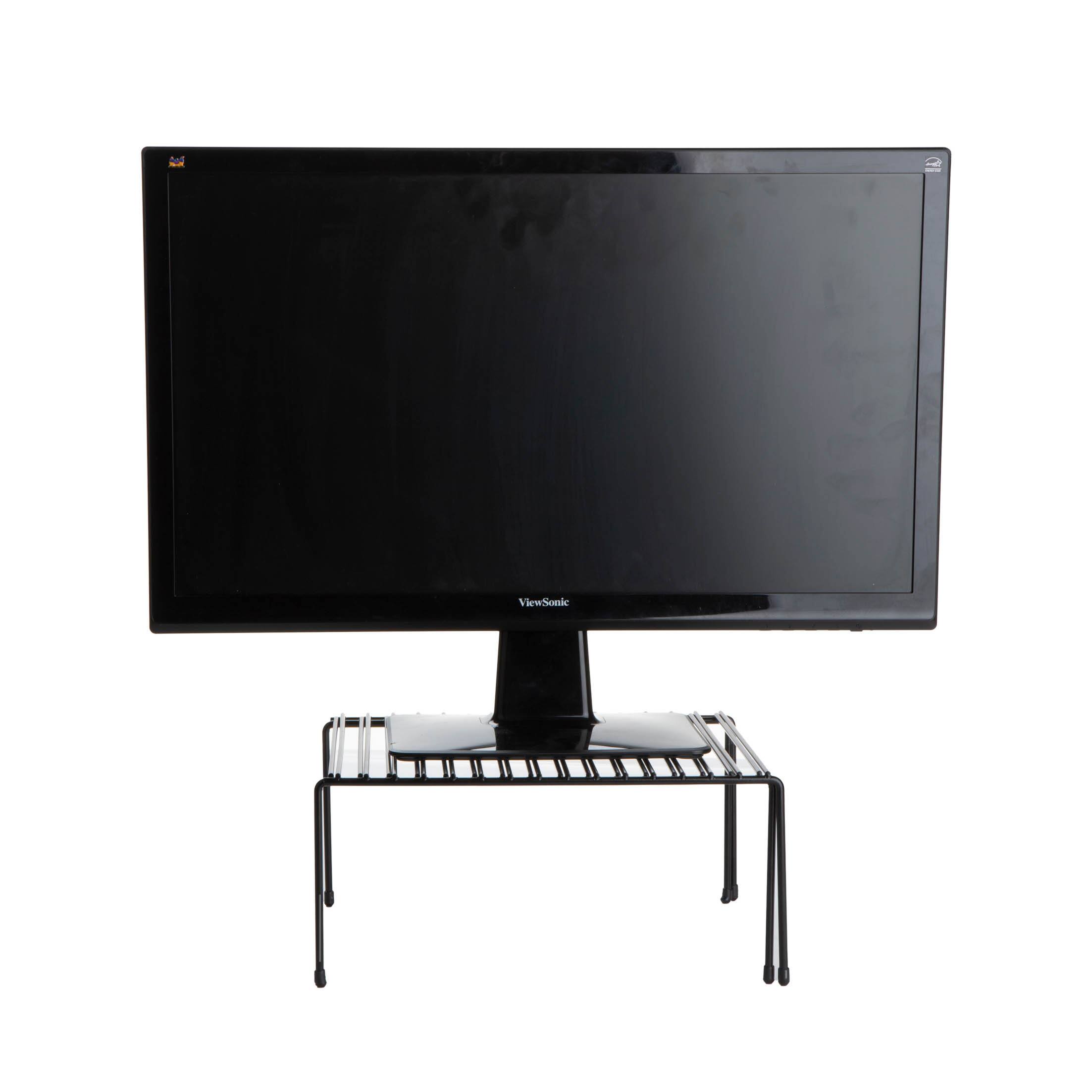 Mind Reader Black Multi-Purpose Expandable Kitchen Counter & Cabinet Shelf Storage