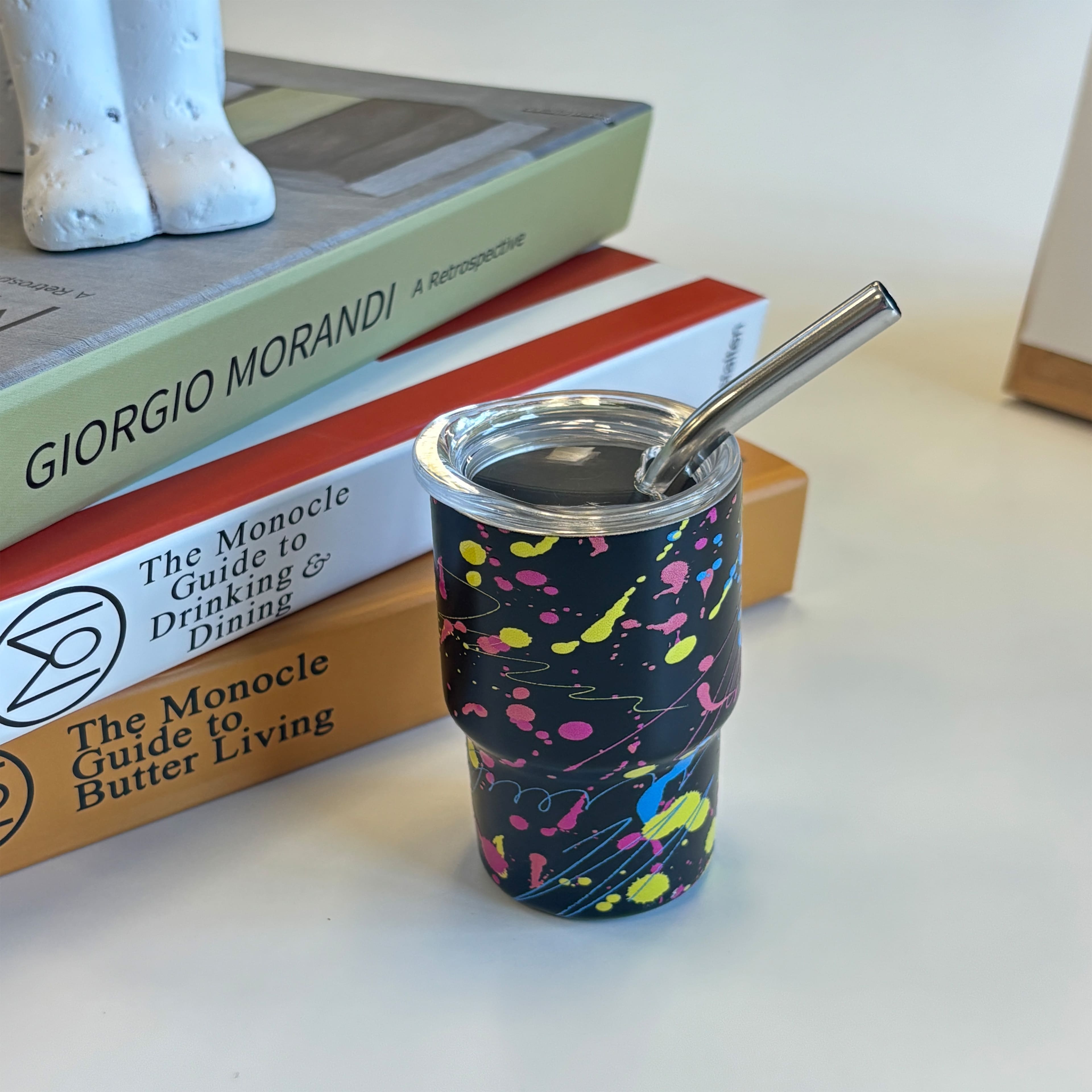 3oz. Mini Black Splatter Stainless Steel Insulated Tumbler by Ashland&#xAE;