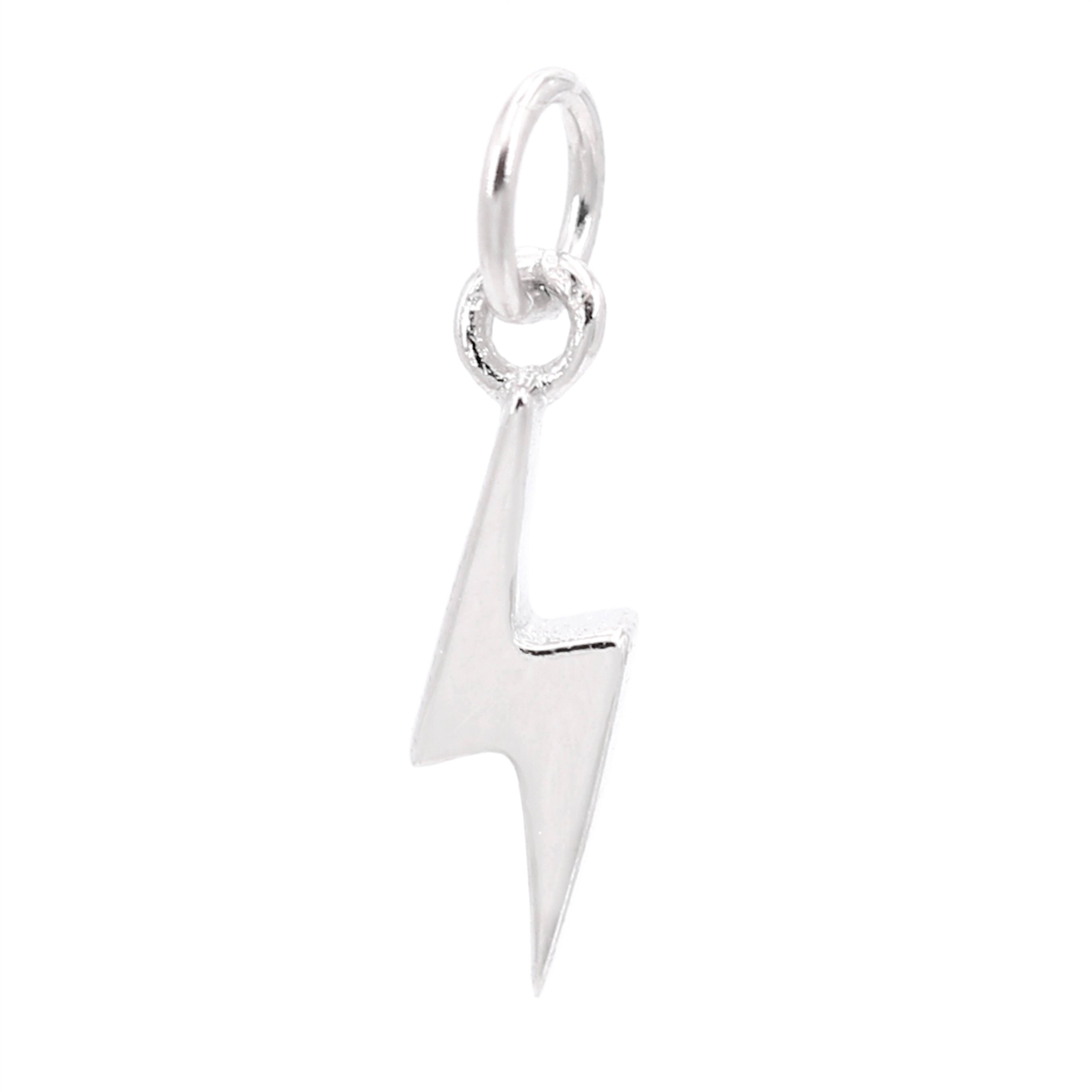 12 Pack: Sterling Silver Bolt Icon Charm by Bead Landing™