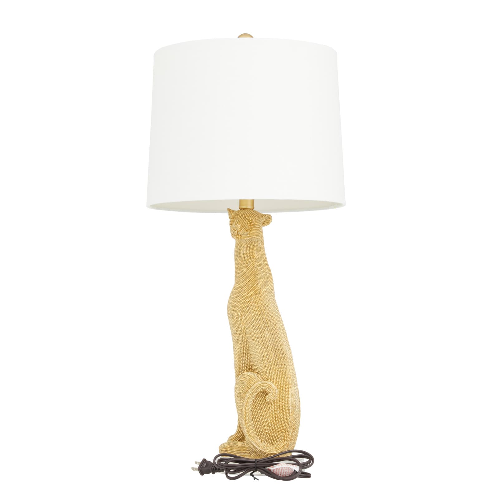 29&#x22; Polystone Glam Leopard Table Lamps, 2ct.