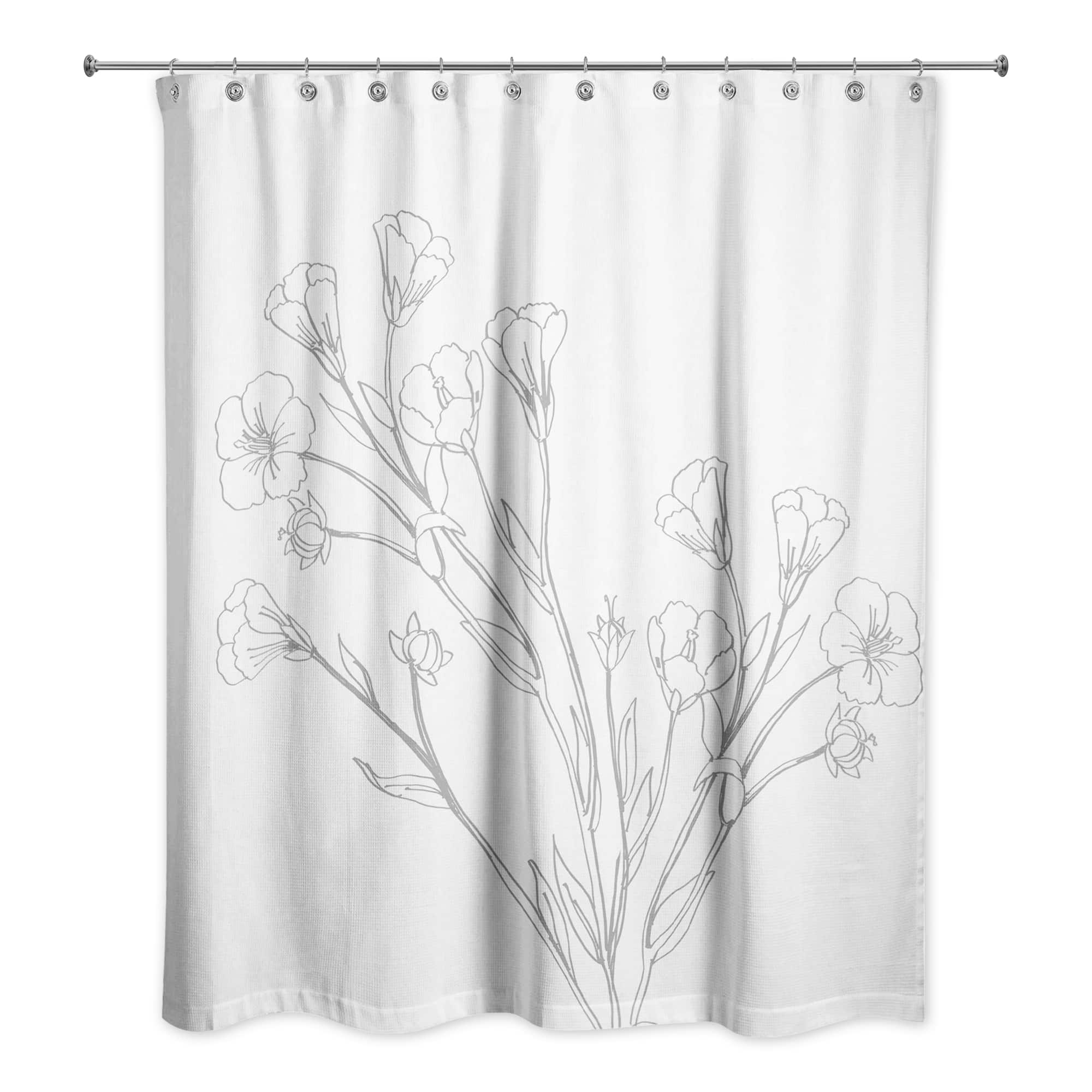 Vintage Botanical 71&#x22; x 74&#x22; Shower Curtain