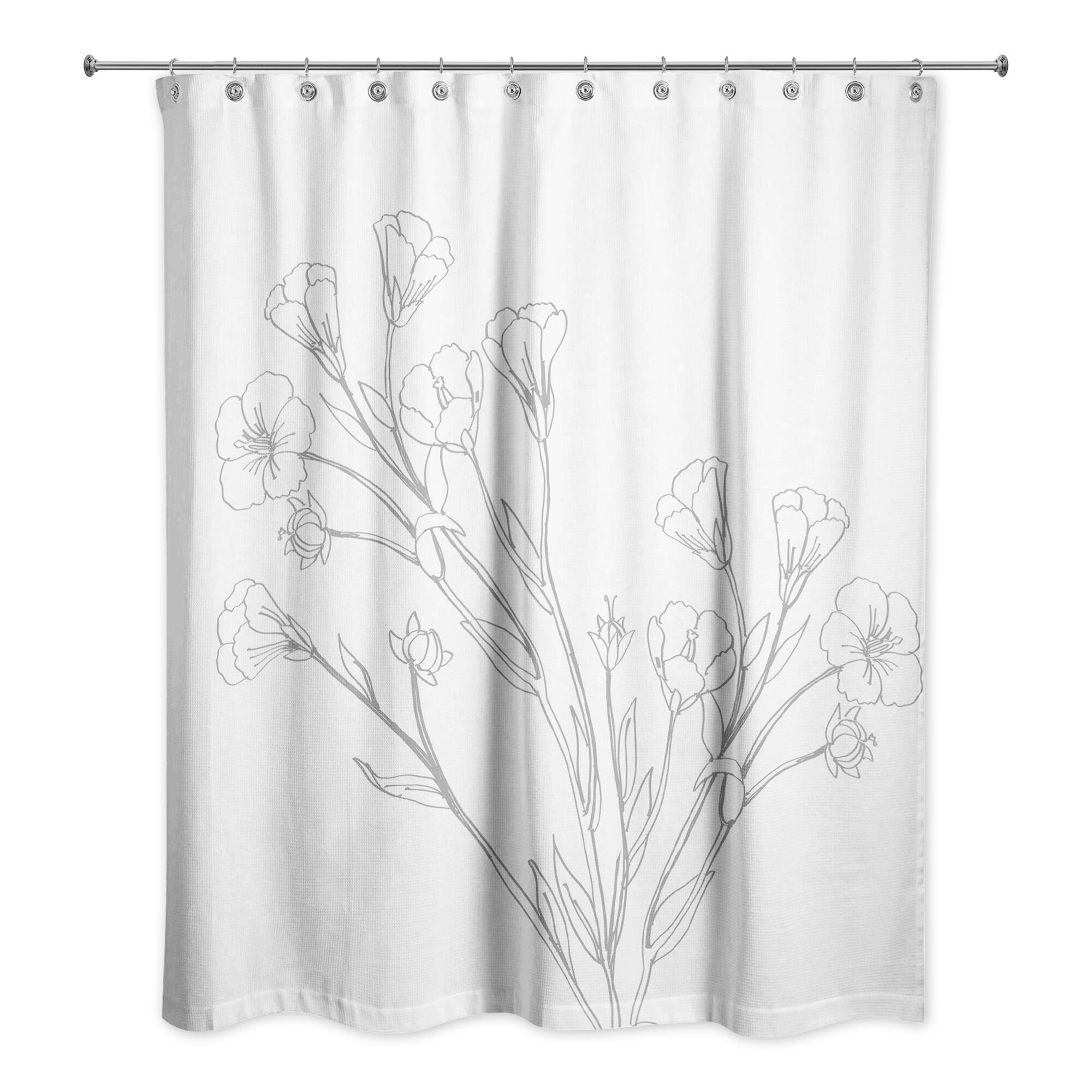 Vintage Botanical 71" x 74" Shower Curtain