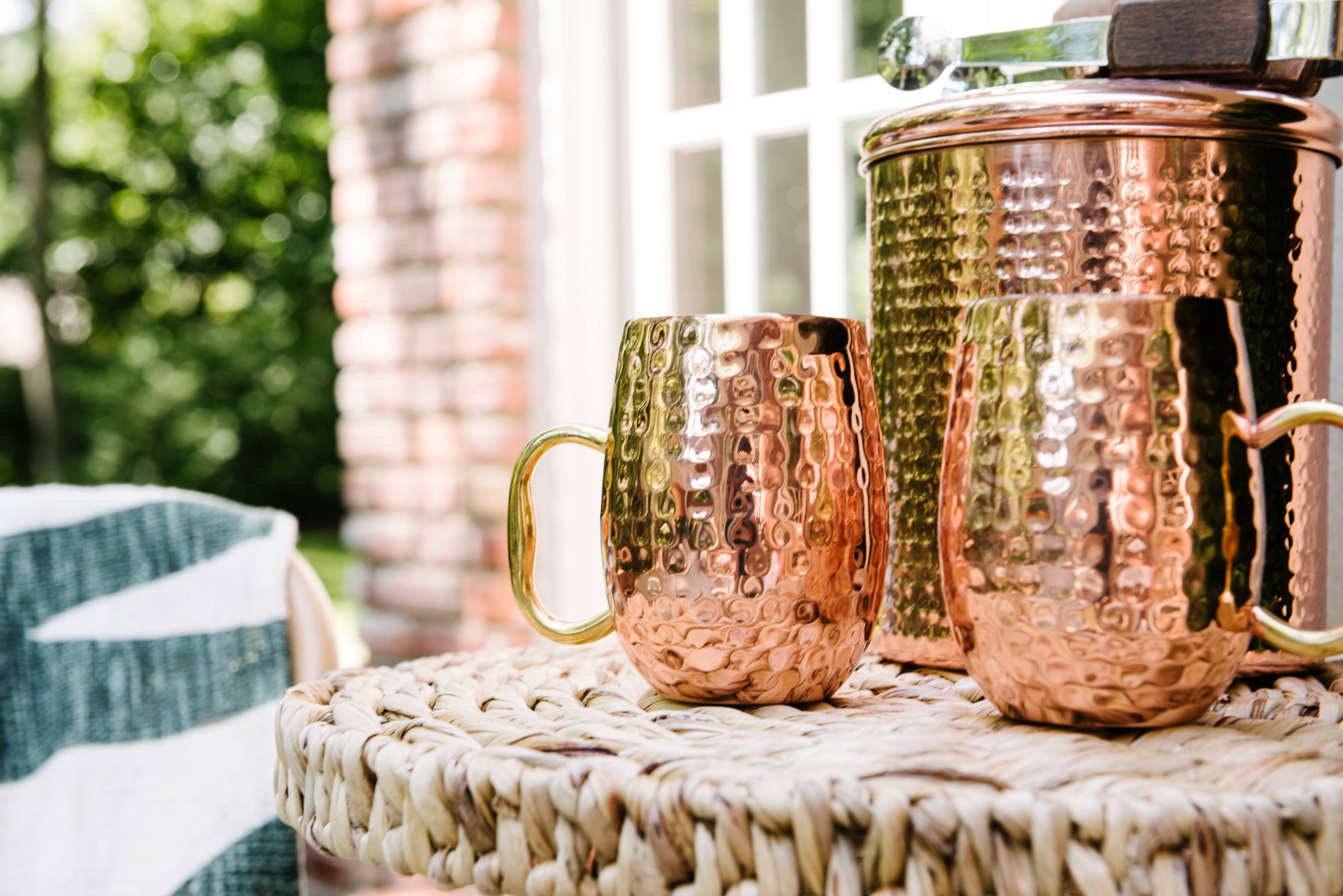 Hello Honey® Copper Hammered Stainless Steel Mule Mug