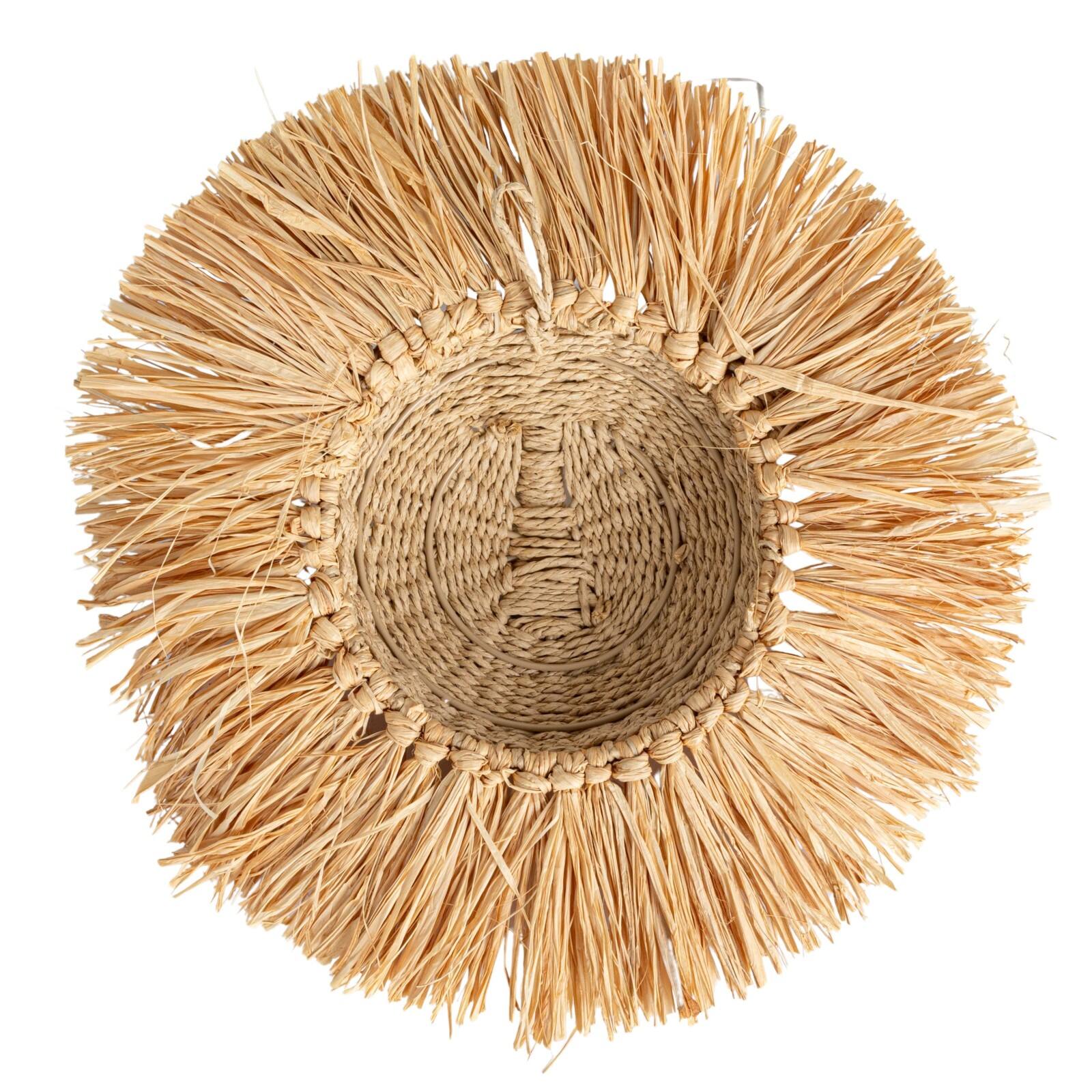 Hello Honey&#xAE; 16.5&#x22; Natural Savannah King Raffia Lion Wall Art