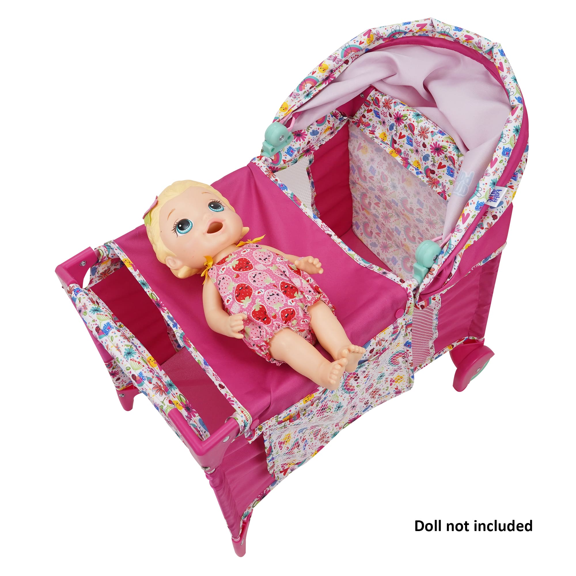 509 Crew Baby Alive Pink and Rainbow Deluxe Doll Play Yard