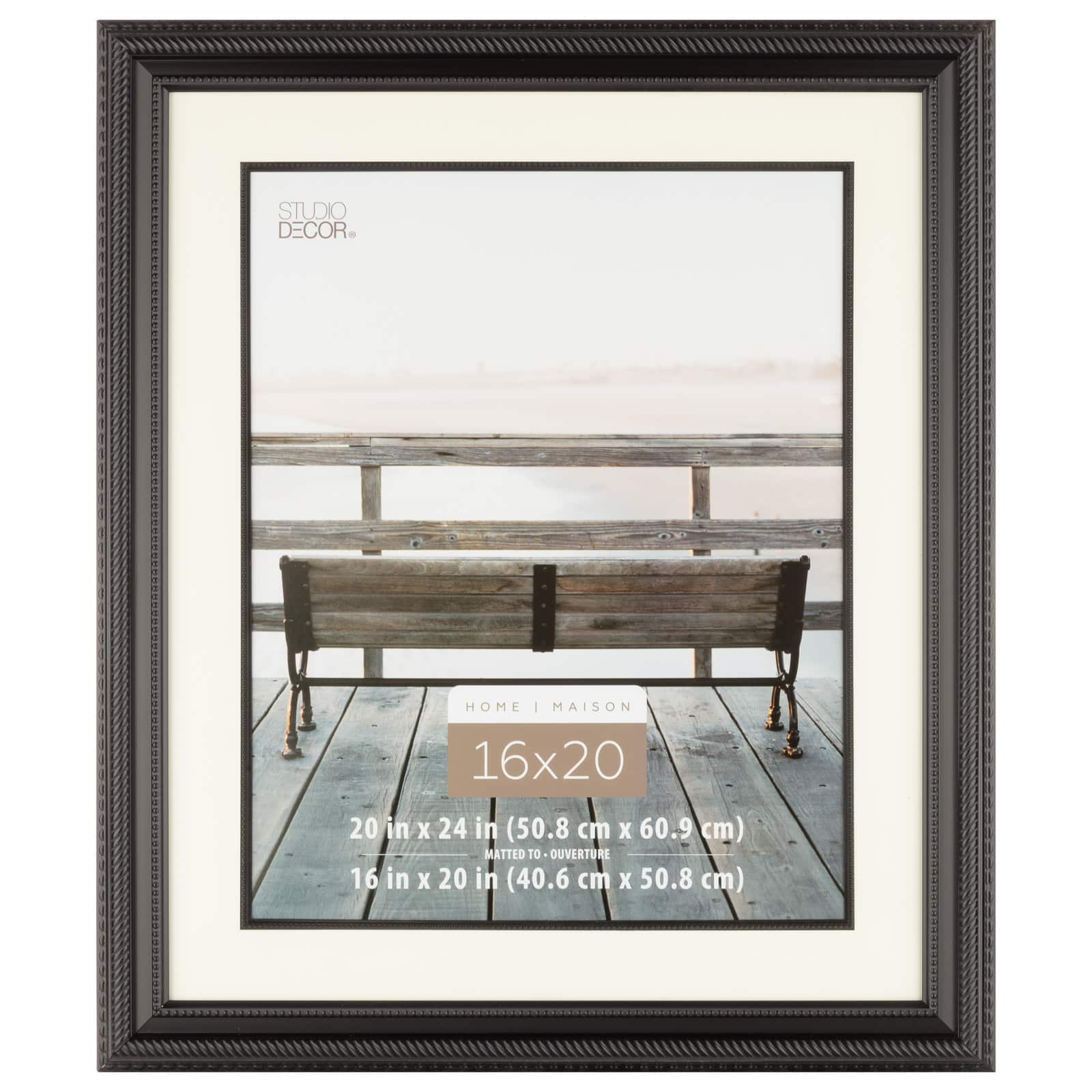 6 Pack: Black Rope 16&#x22; x 20&#x22; Frame with Mat, Home by Studio D&#xE9;cor&#xAE;