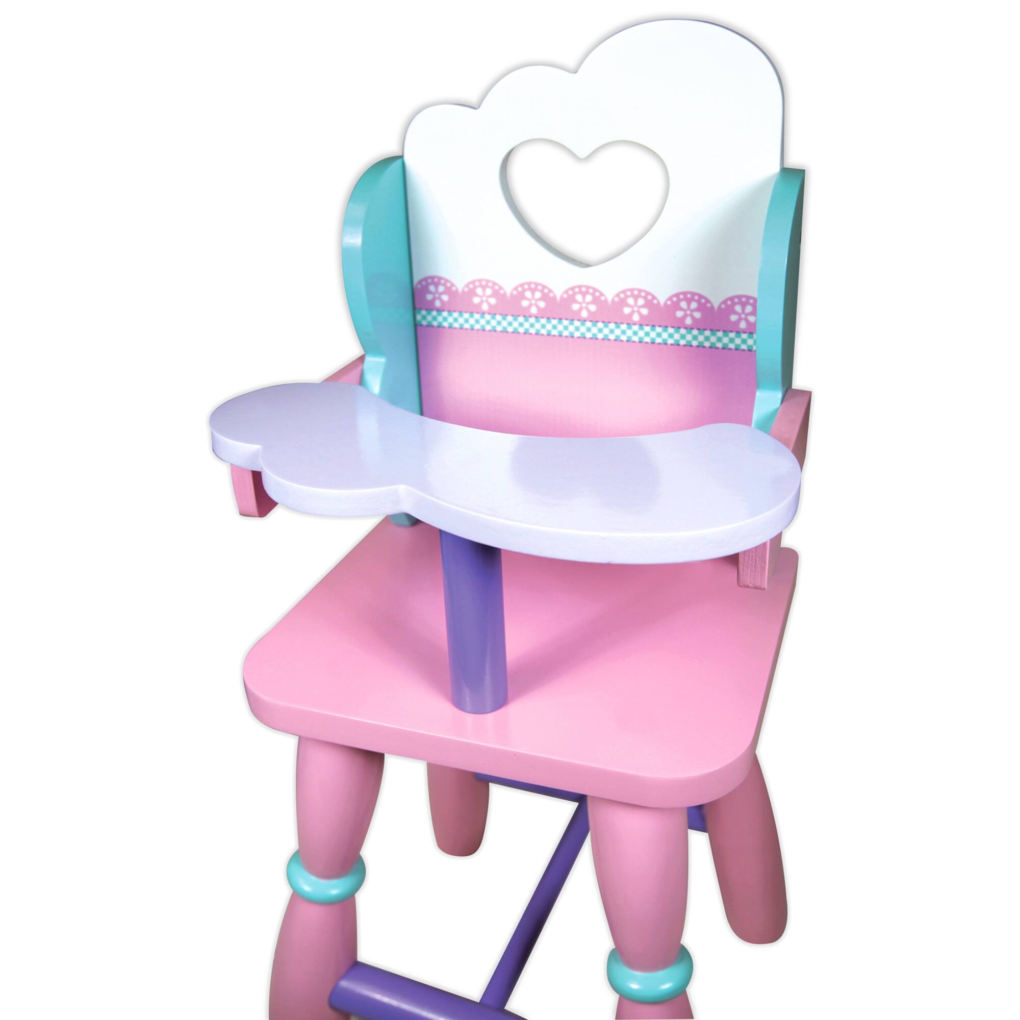 Lissi Dolls Wooden Baby Doll High Chair
