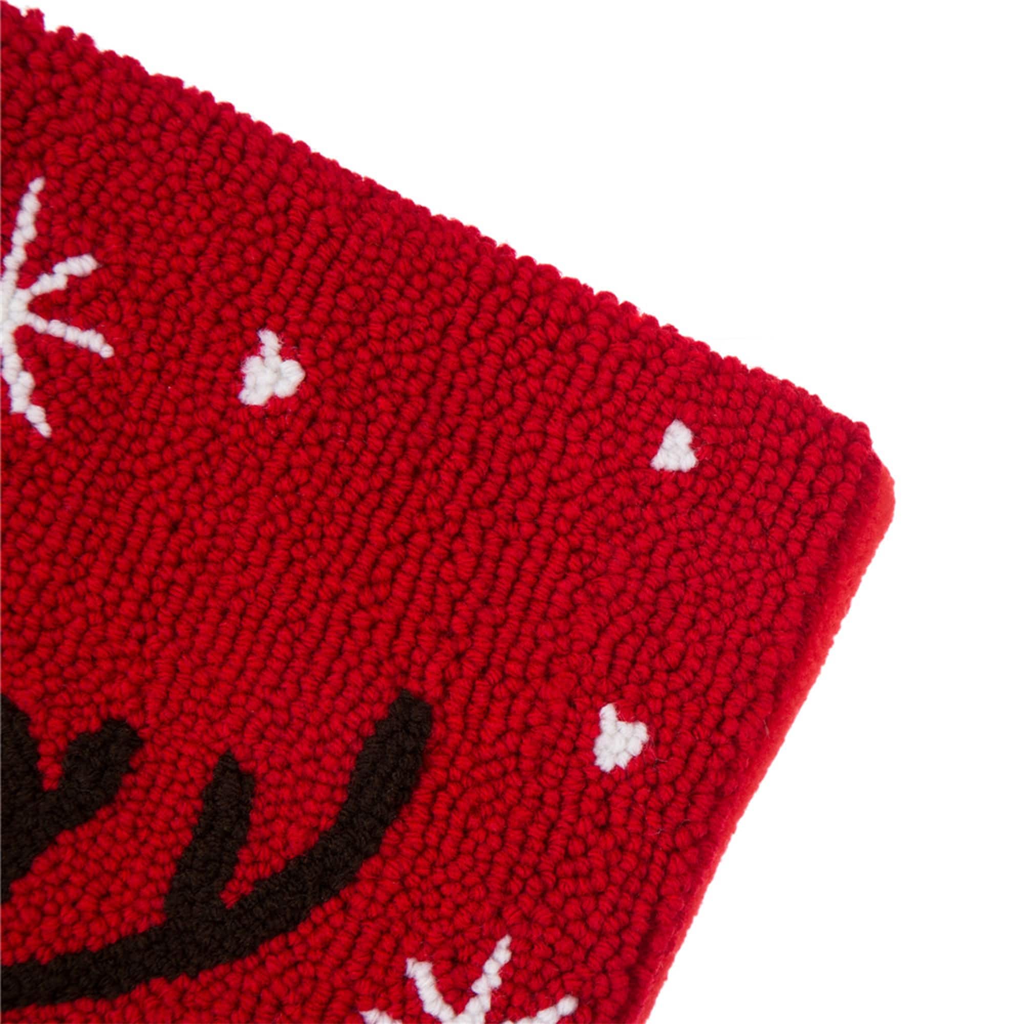 Glitzhome&#xAE; 19&#x22; Reindeer Hooked Stocking
