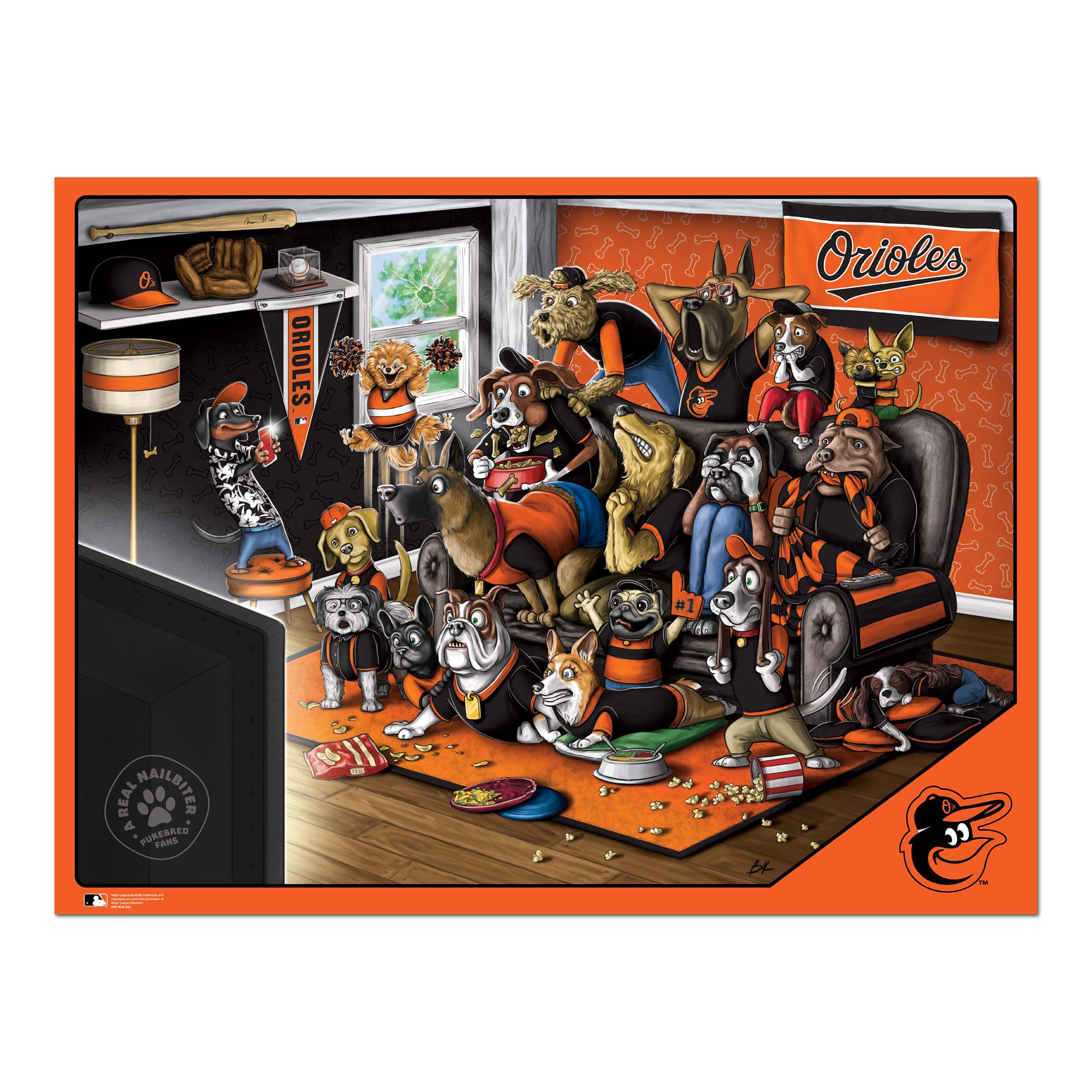 MLB Purebred Fans A Real Nailbiter 500 Piece Puzzle