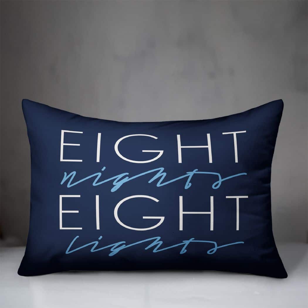 Eight Nights Eight Lights 14x20 Spun Poly Pillow
