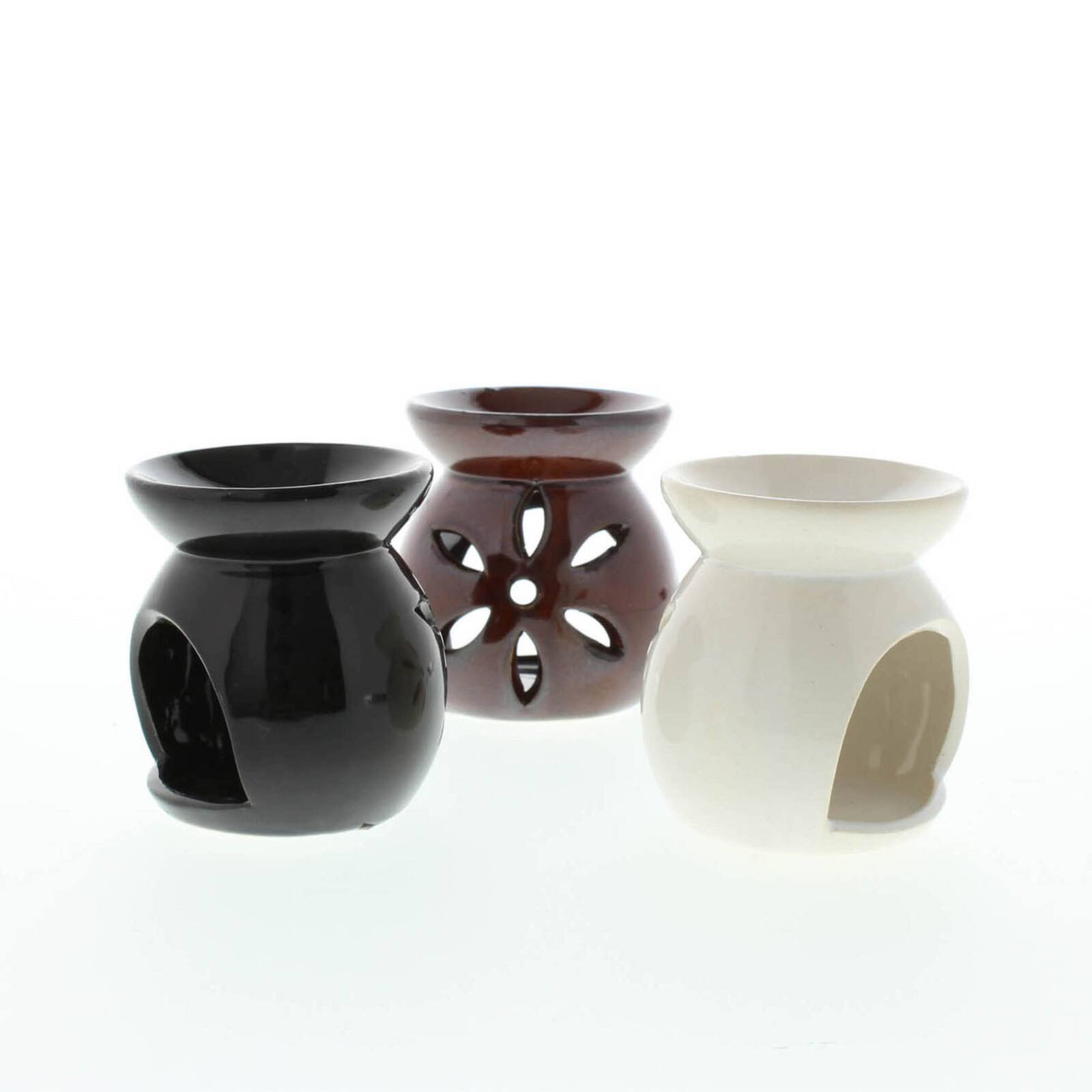 Mini Multicolor Flower Candle Oil Warmers (Set of 3)