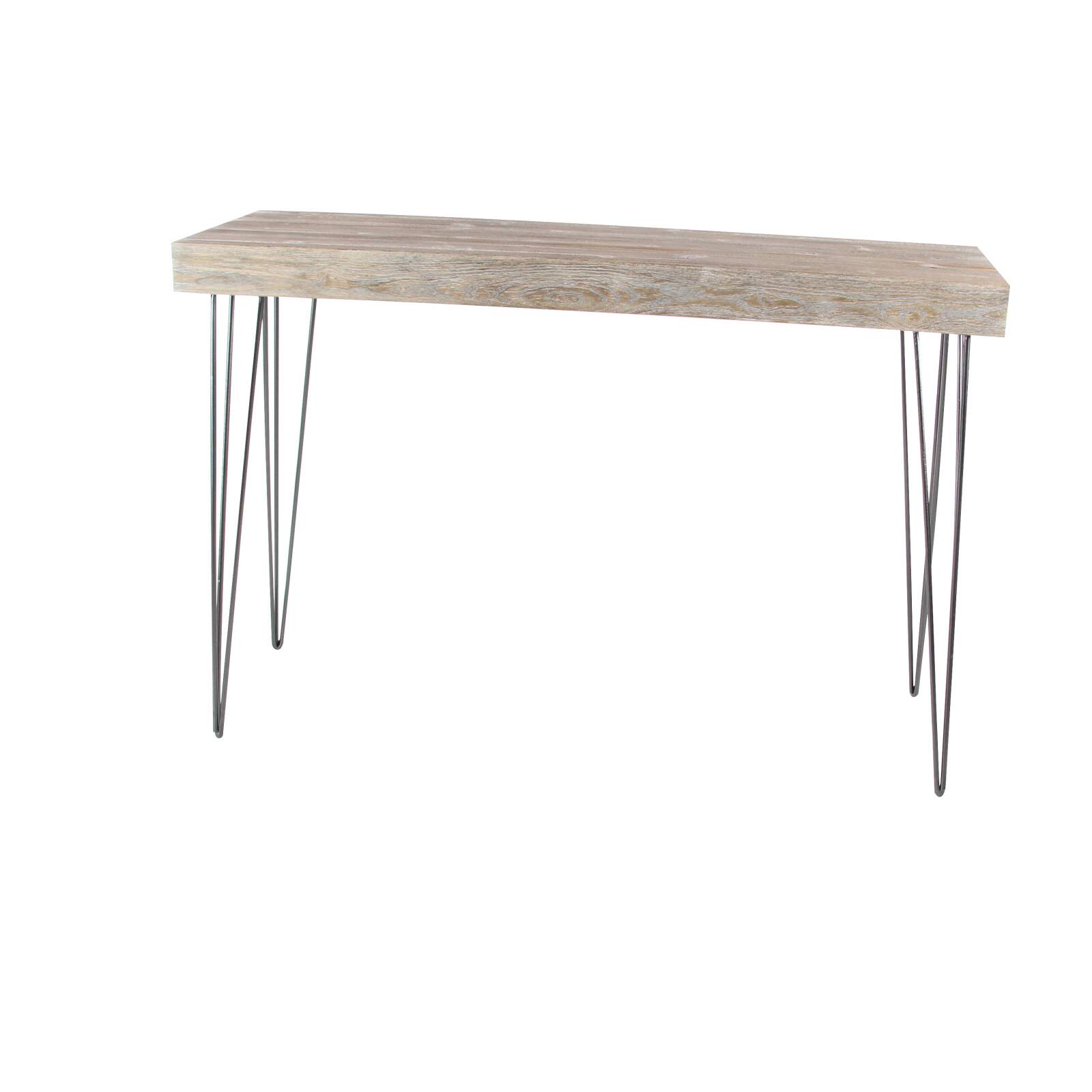 47" Brown Modern Wood Console Table