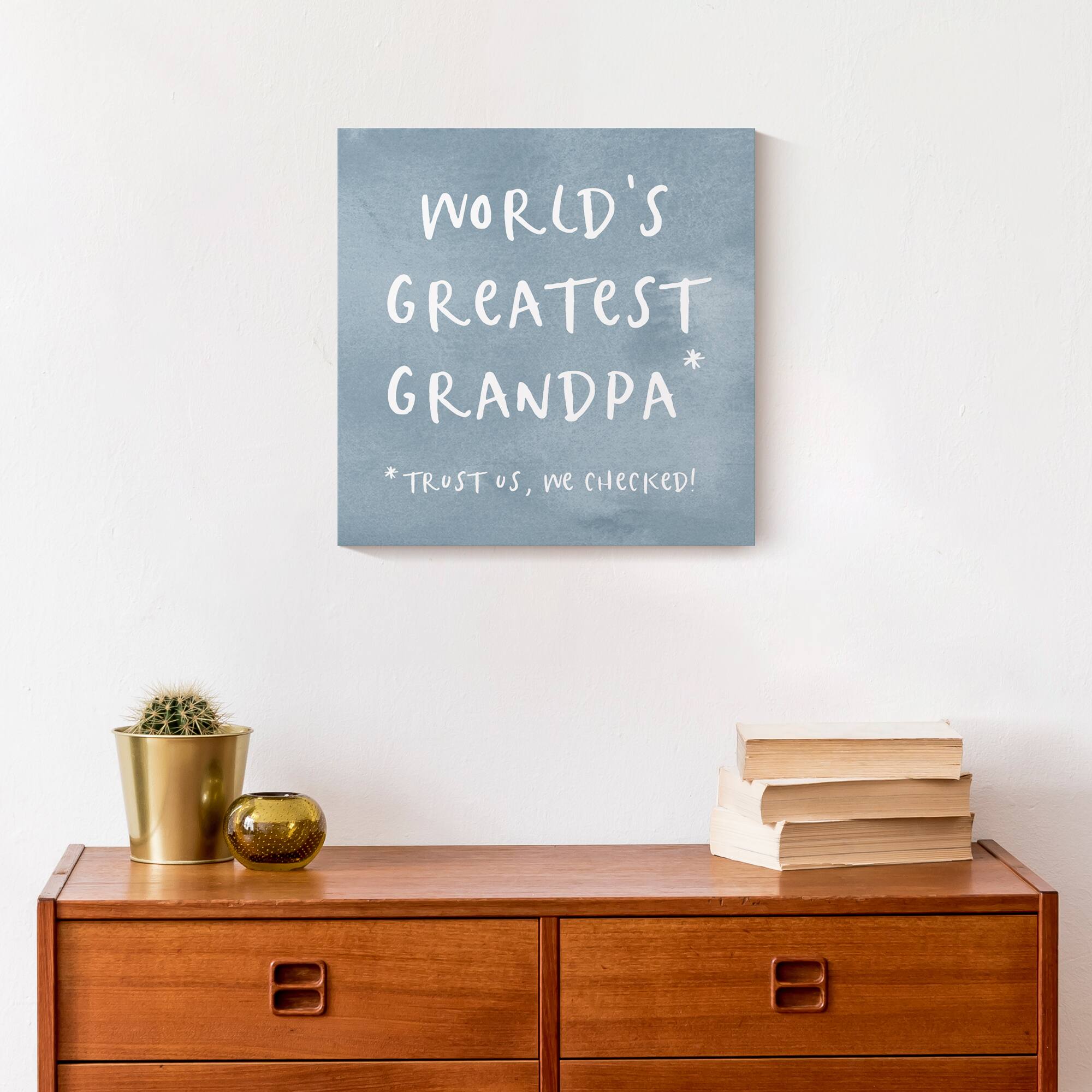 World's Greatest Grandpa Canvas Wall Art
