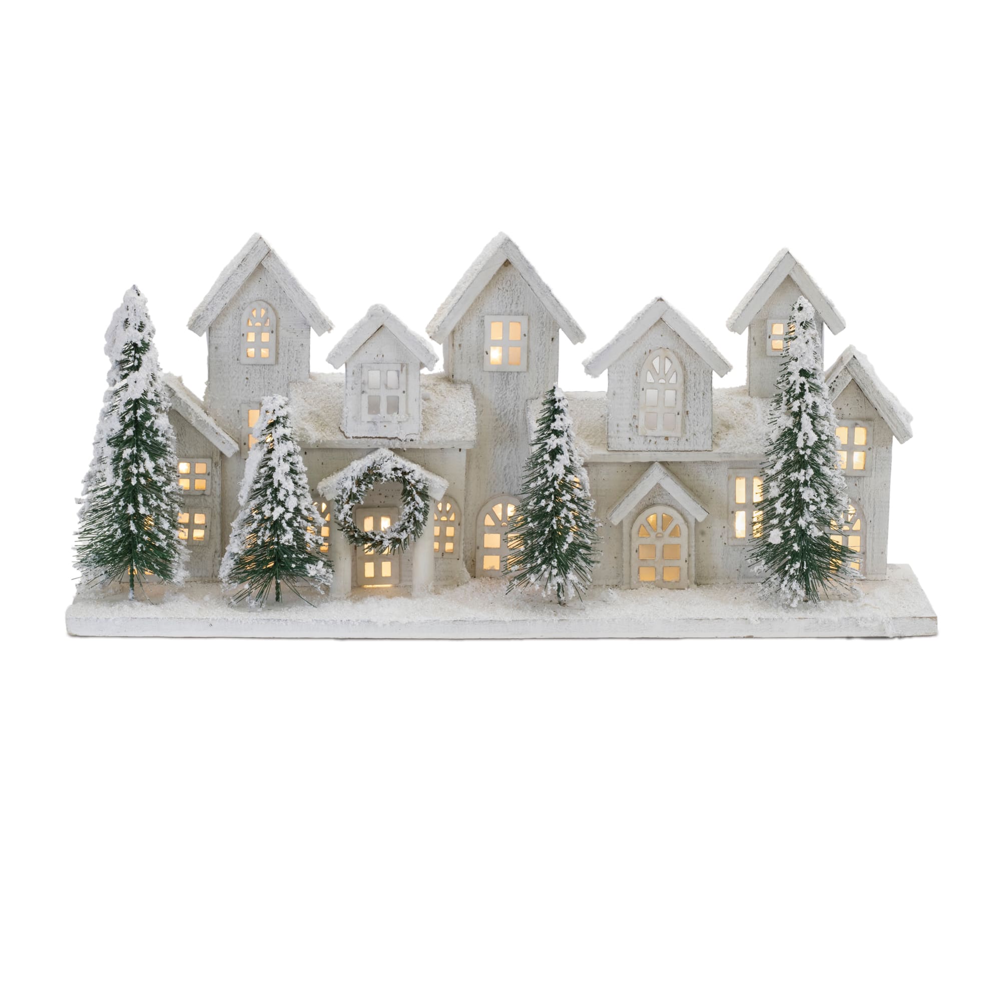 23&#x22; LED Flocked Winter Village Display