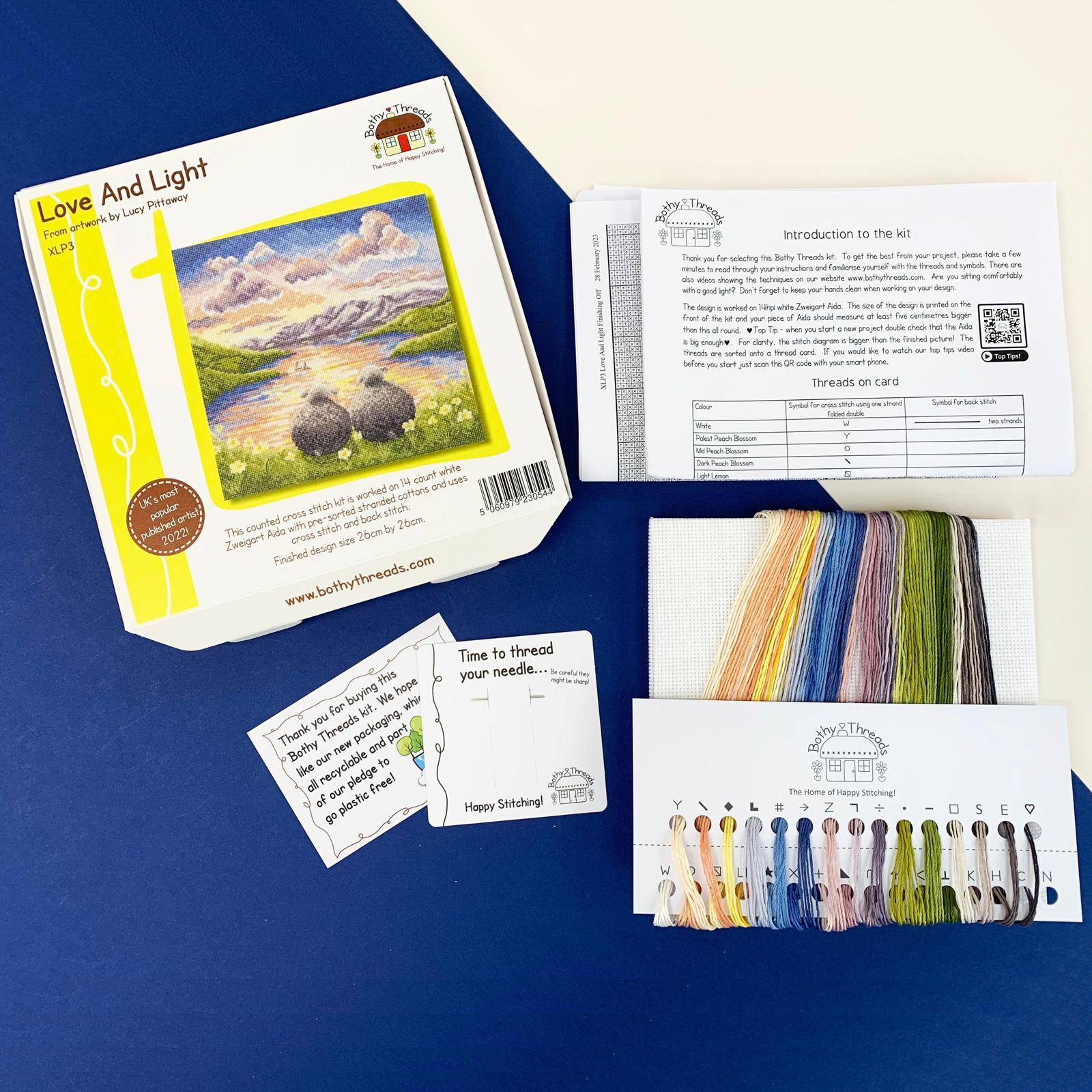 Bothy Threads Love and Light Counted Cross Stitch Kit