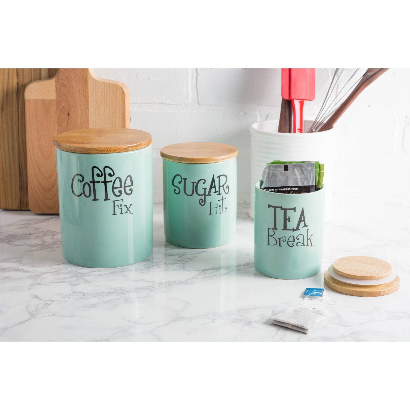 DII® Coffee, Sugar & Tea Ceramic Canister Set