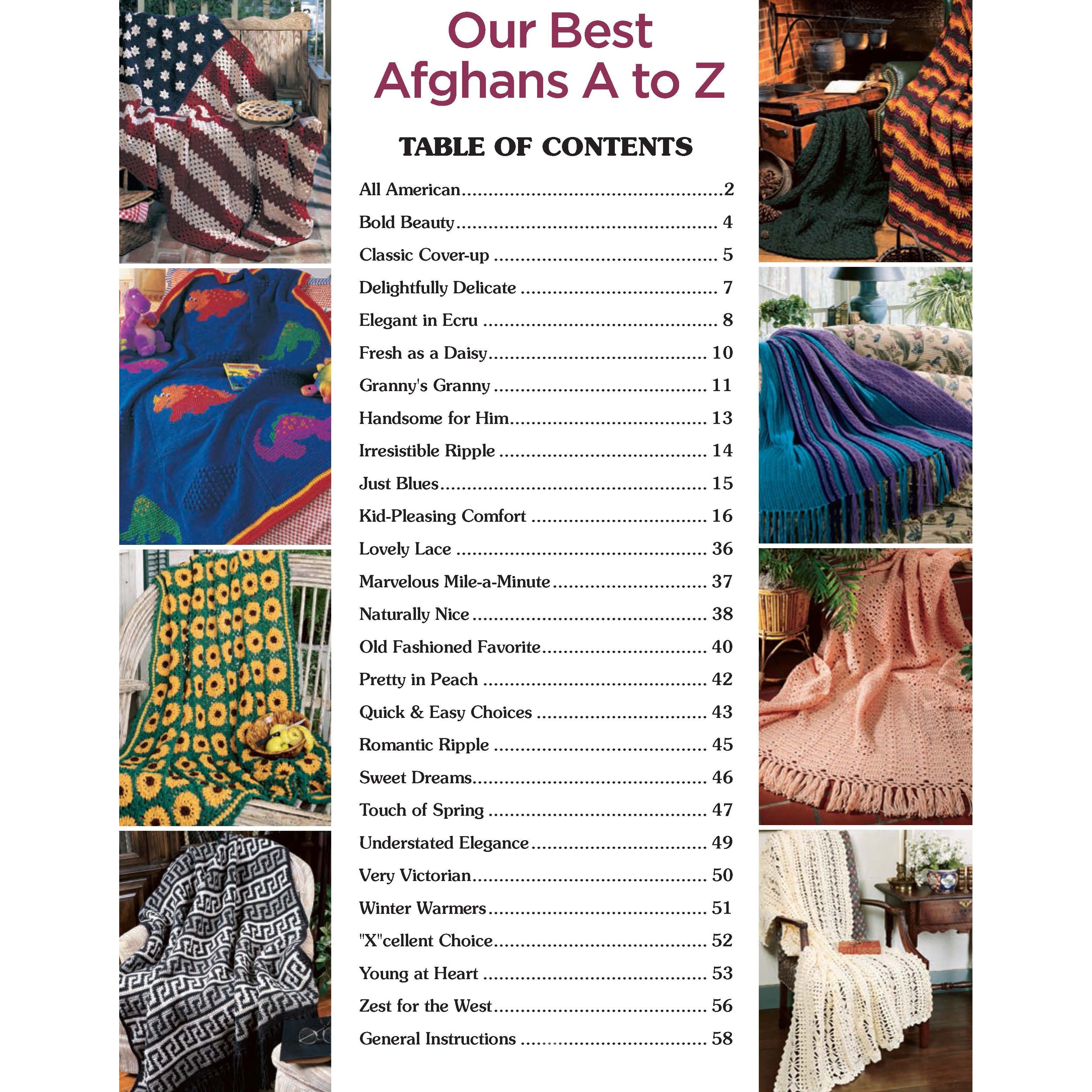 Leisure Arts&#xAE; Our Best Afghans A to Z Book