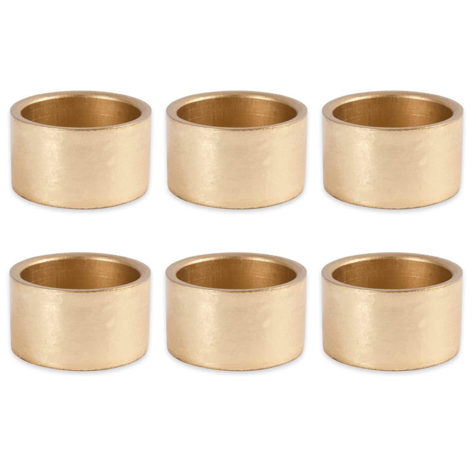 DII&#xAE; Gold Round Painted Napkin Rings, 6ct. 