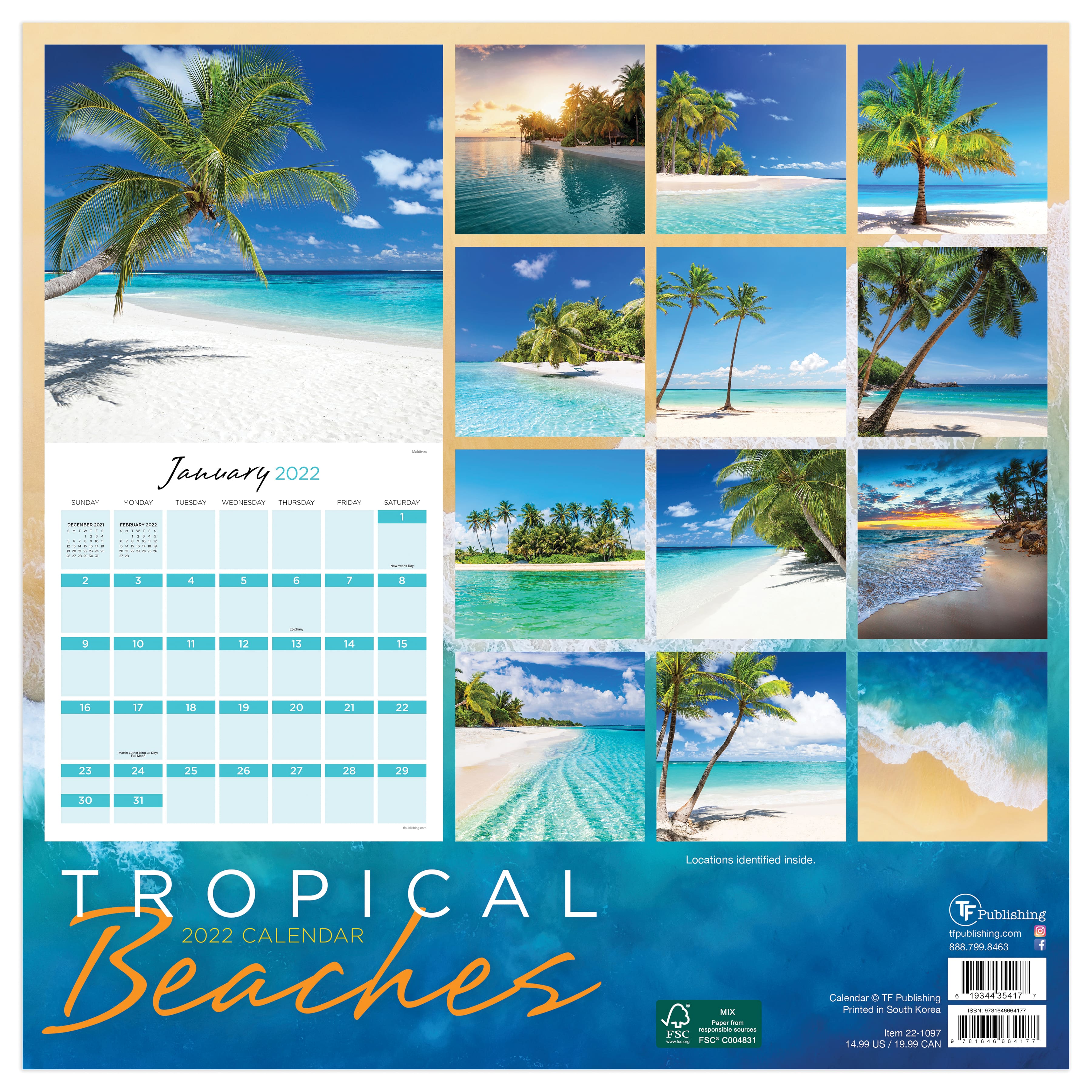 2022 Tropical Beaches Calendar How To Find Out Wher - November Calendar