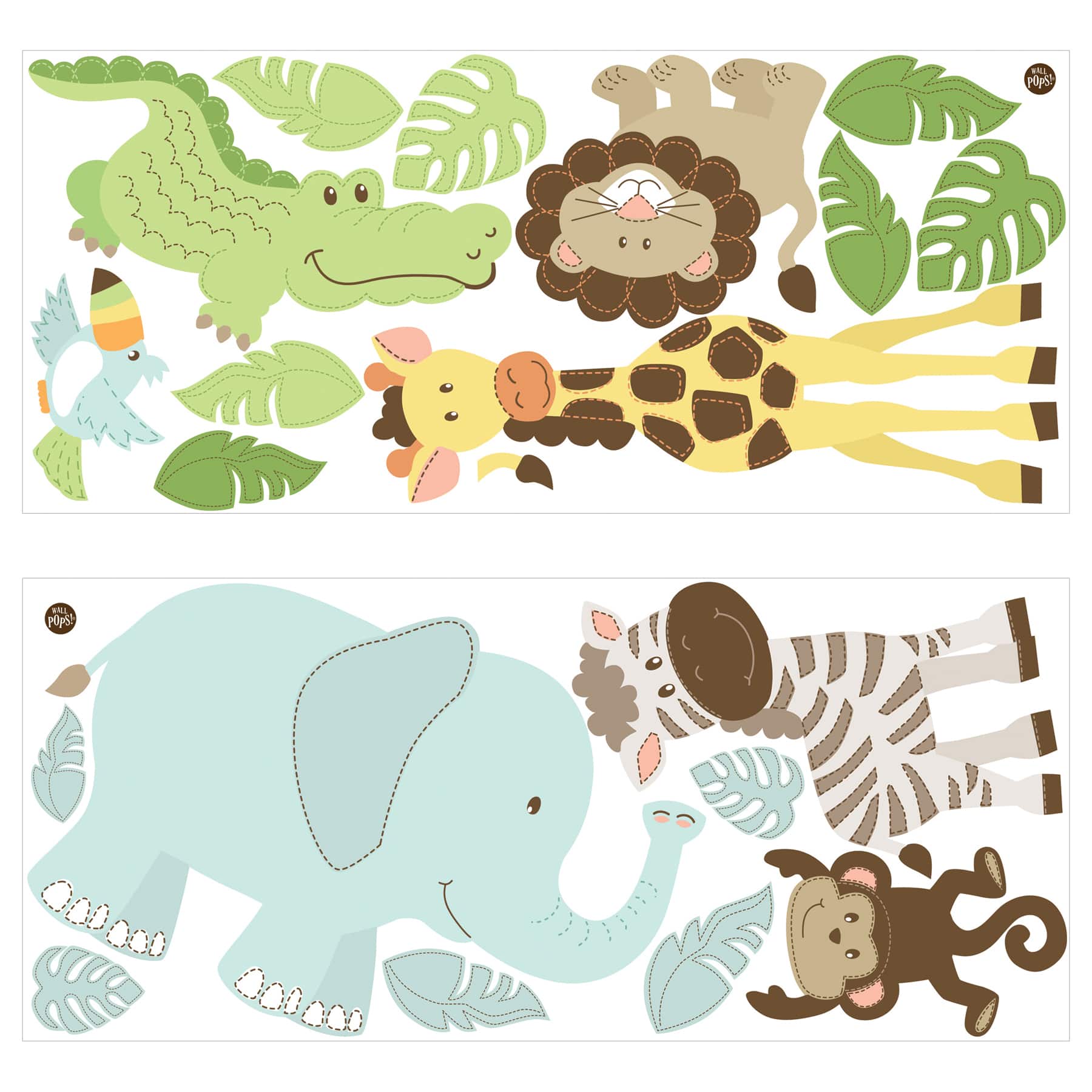 WallPops Safari Buddies Wall Art Kit