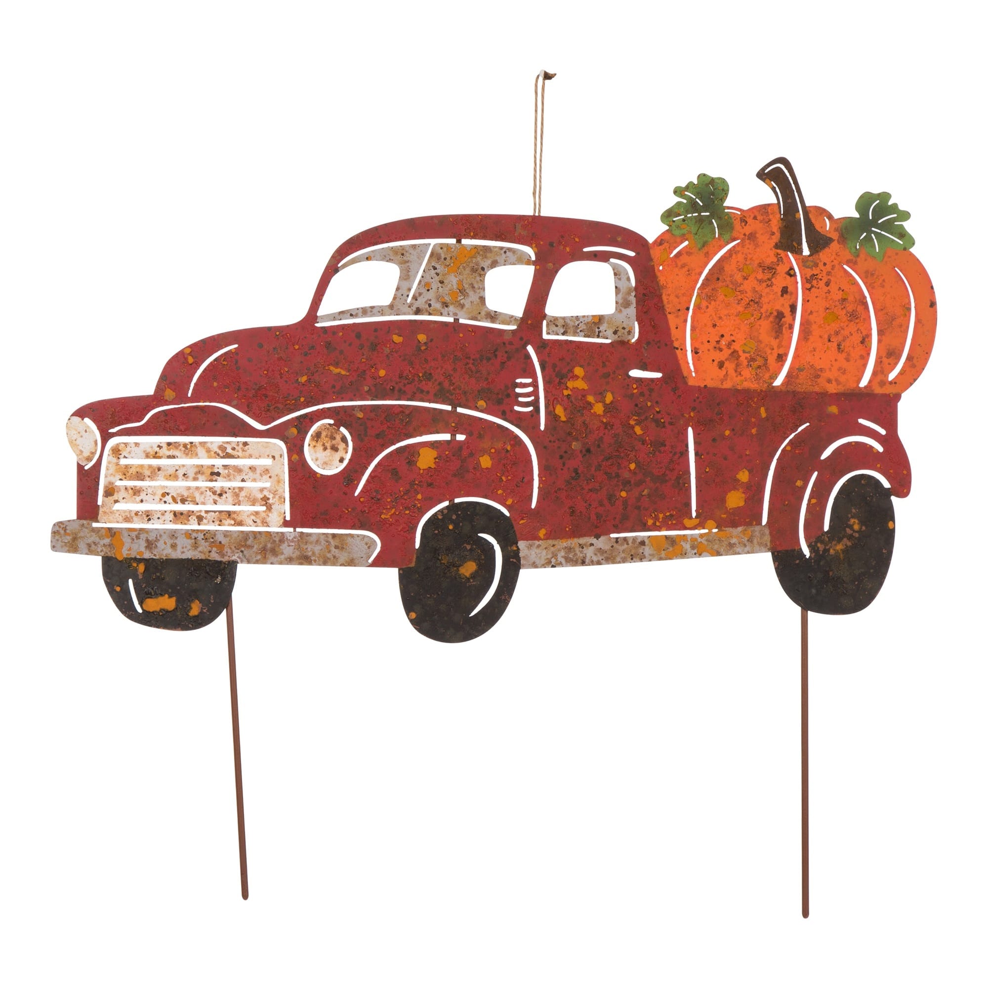 Glitzhome® Metal Rusty Truck Décor Sign