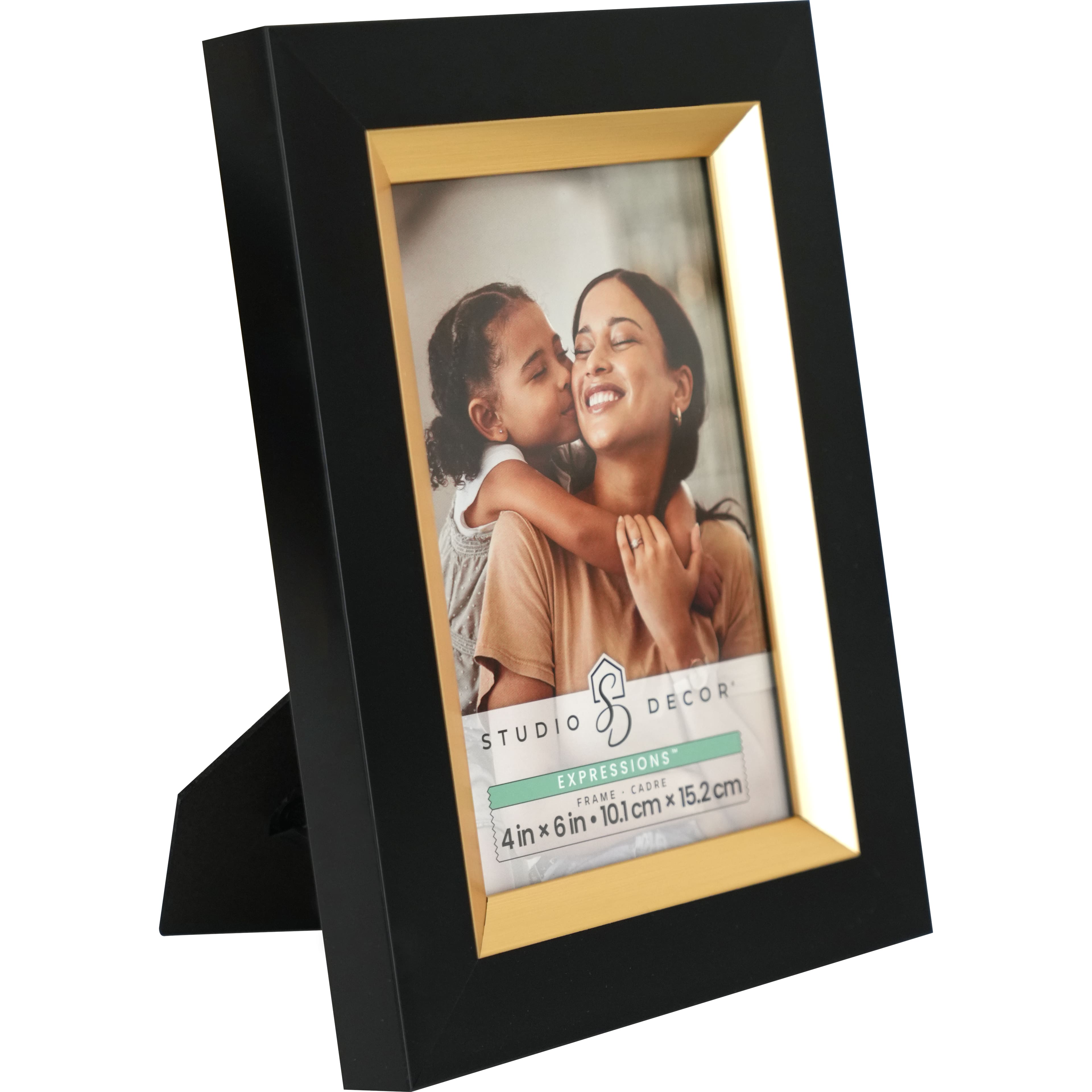 6 Pack: Expressions™ Black Frame with Gold Inner Trim by Studio Décor®