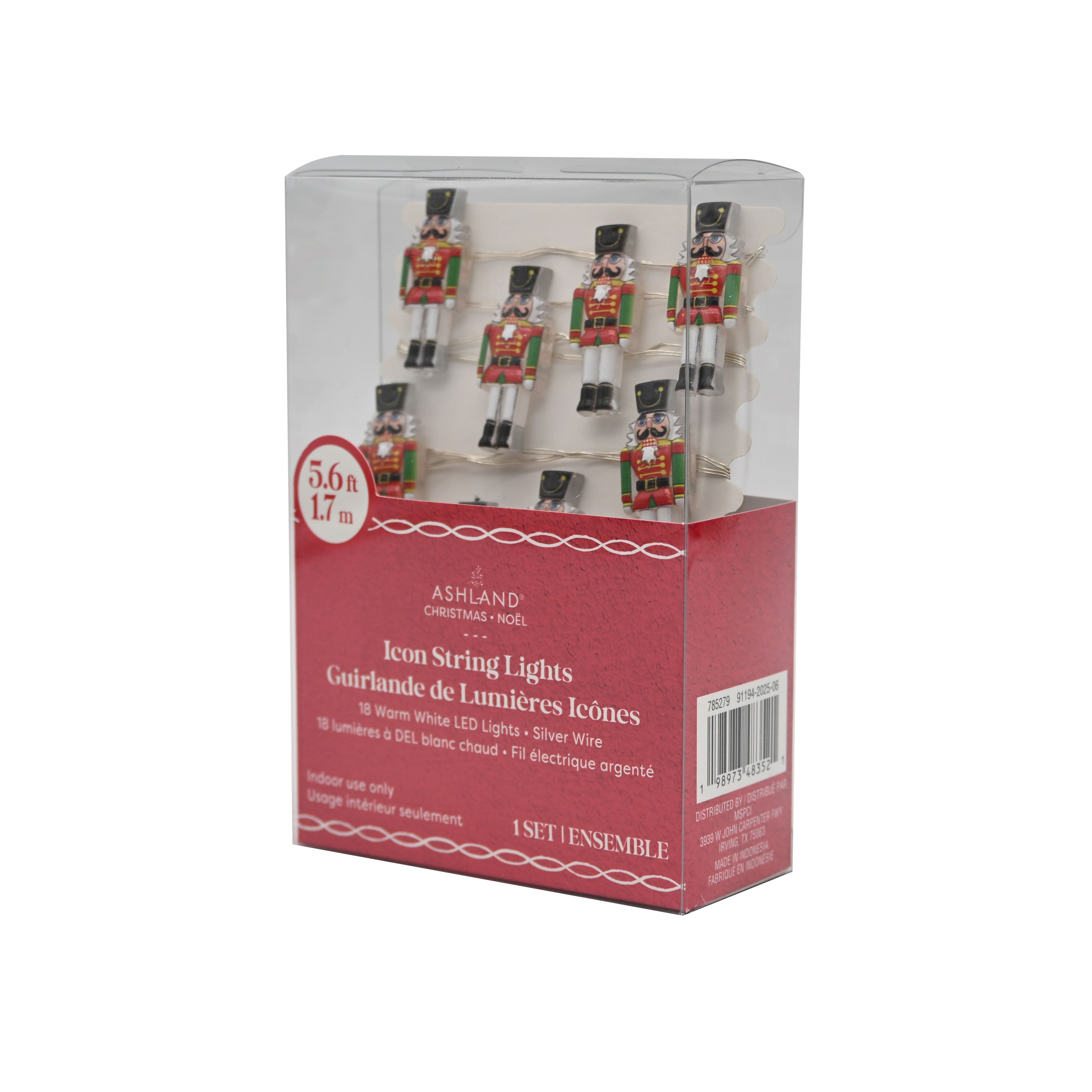 18ct. Warm White LED Nutcracker Icon String Lights by Ashland&#xAE;