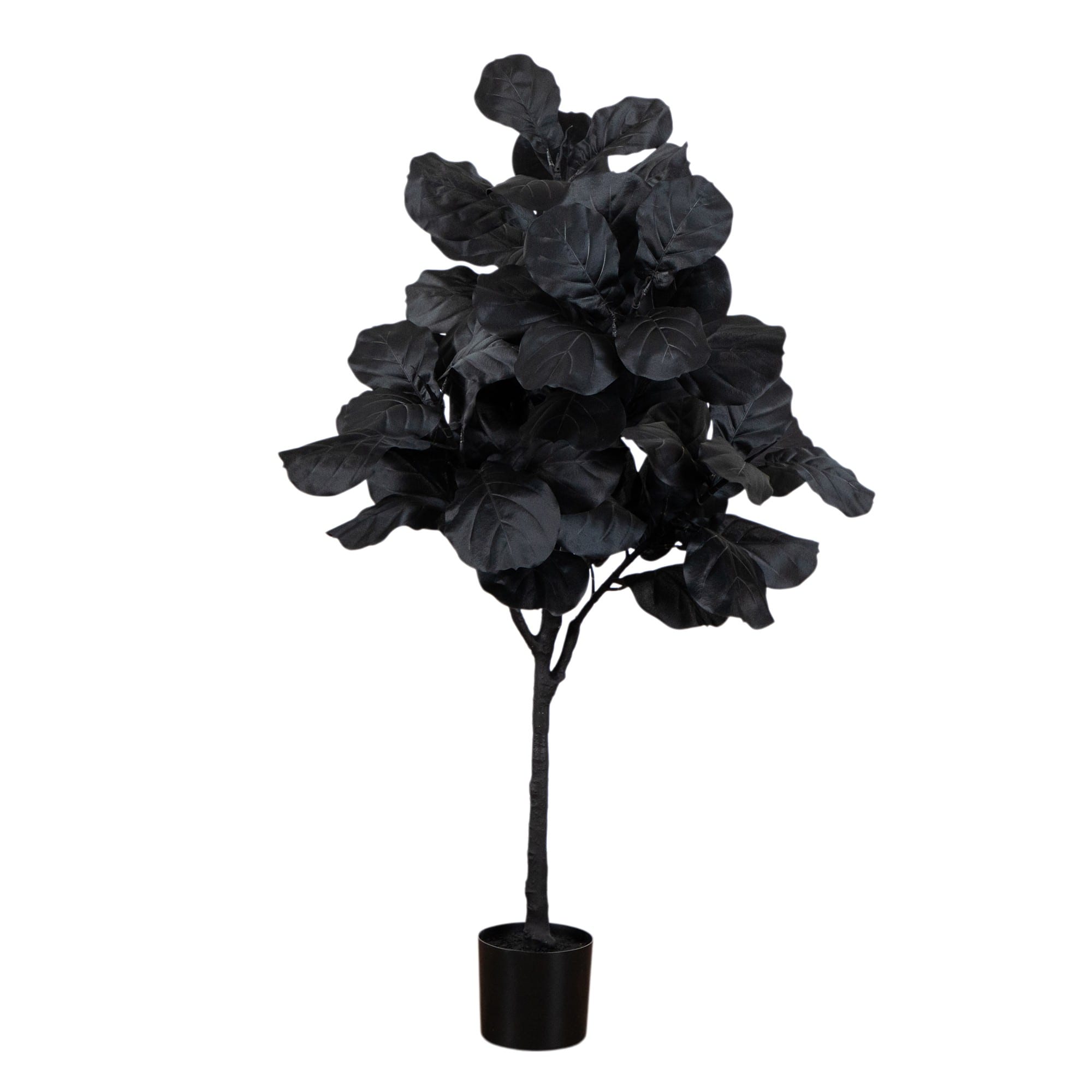 4ft. Artificial Halloween Black Fiddle Leaf Tree