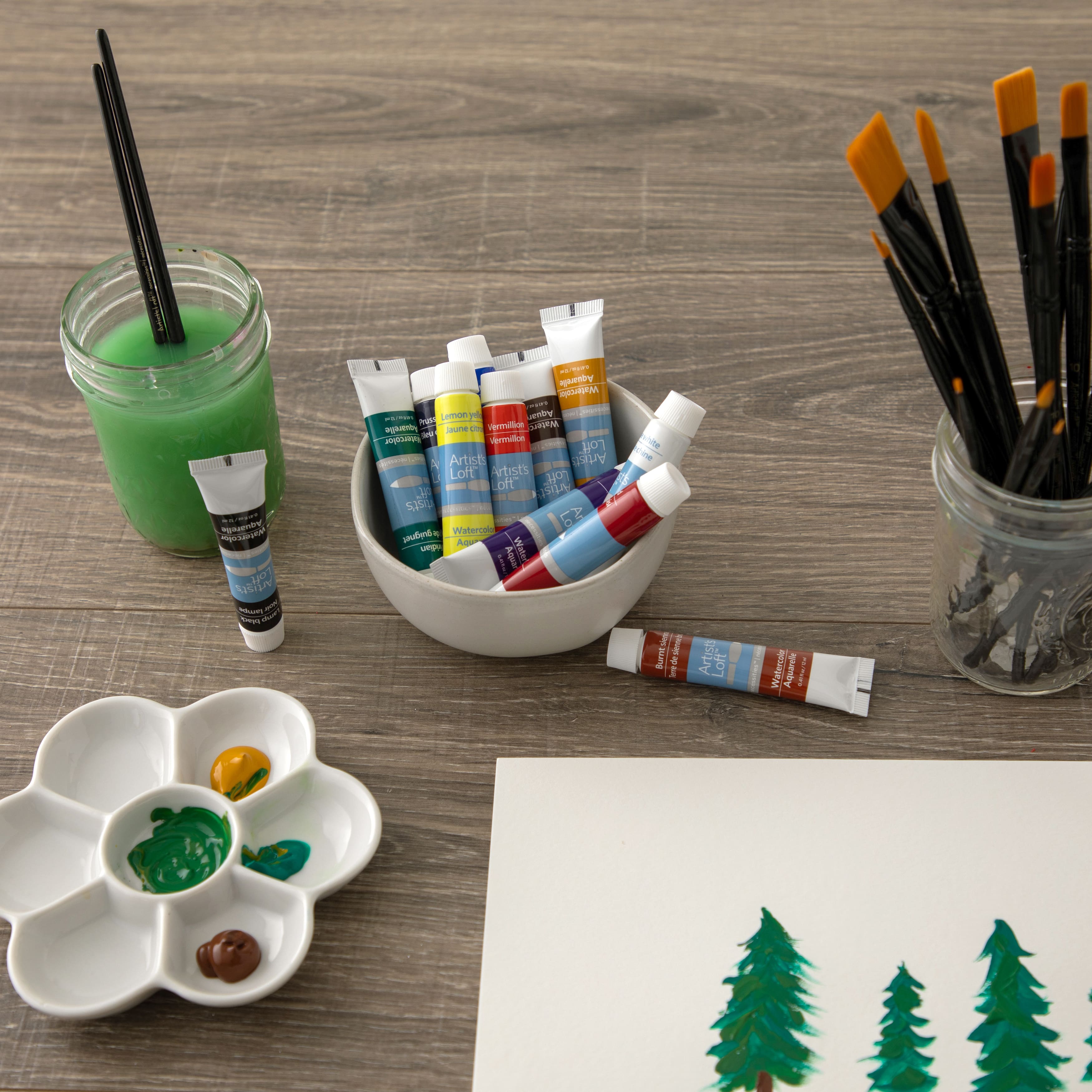 Artists Loft michaels bulk 12 pack: 36 color watercolor pan set by artist's  loft fundamentals