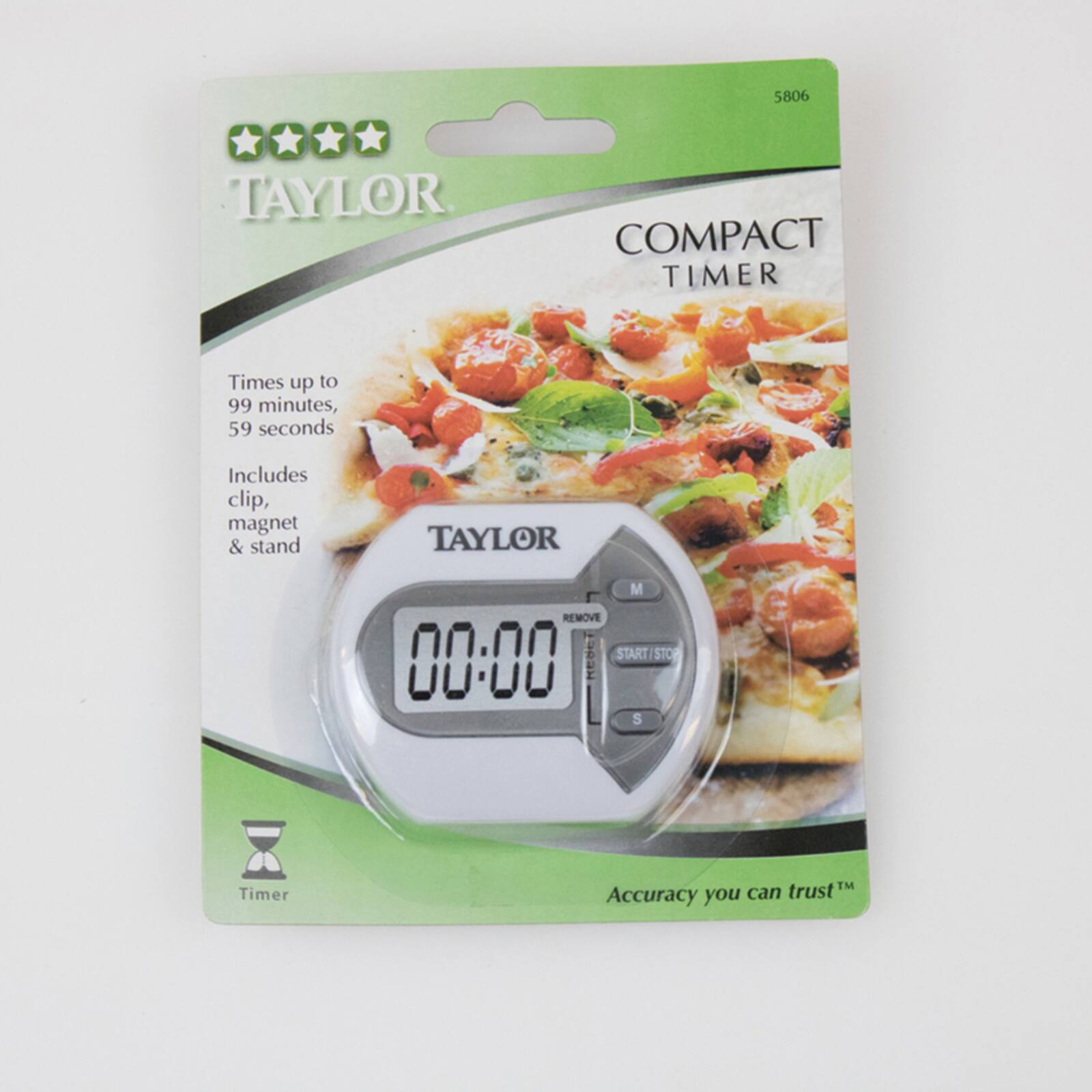 Taylor® White & Gray Digital Timer