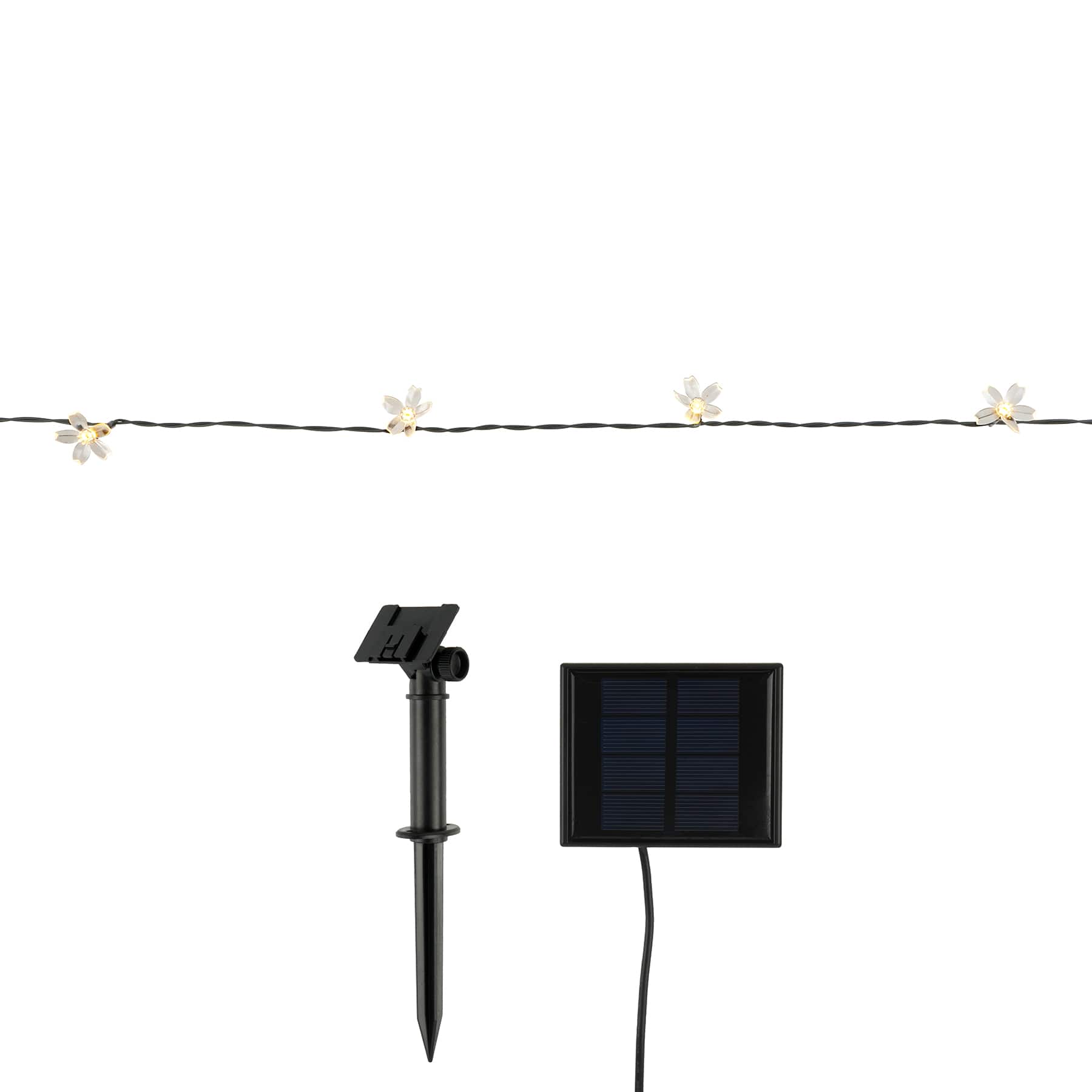 50ct. Warm White LED Flower Solar Mini String Lights by Ashland&#xAE;