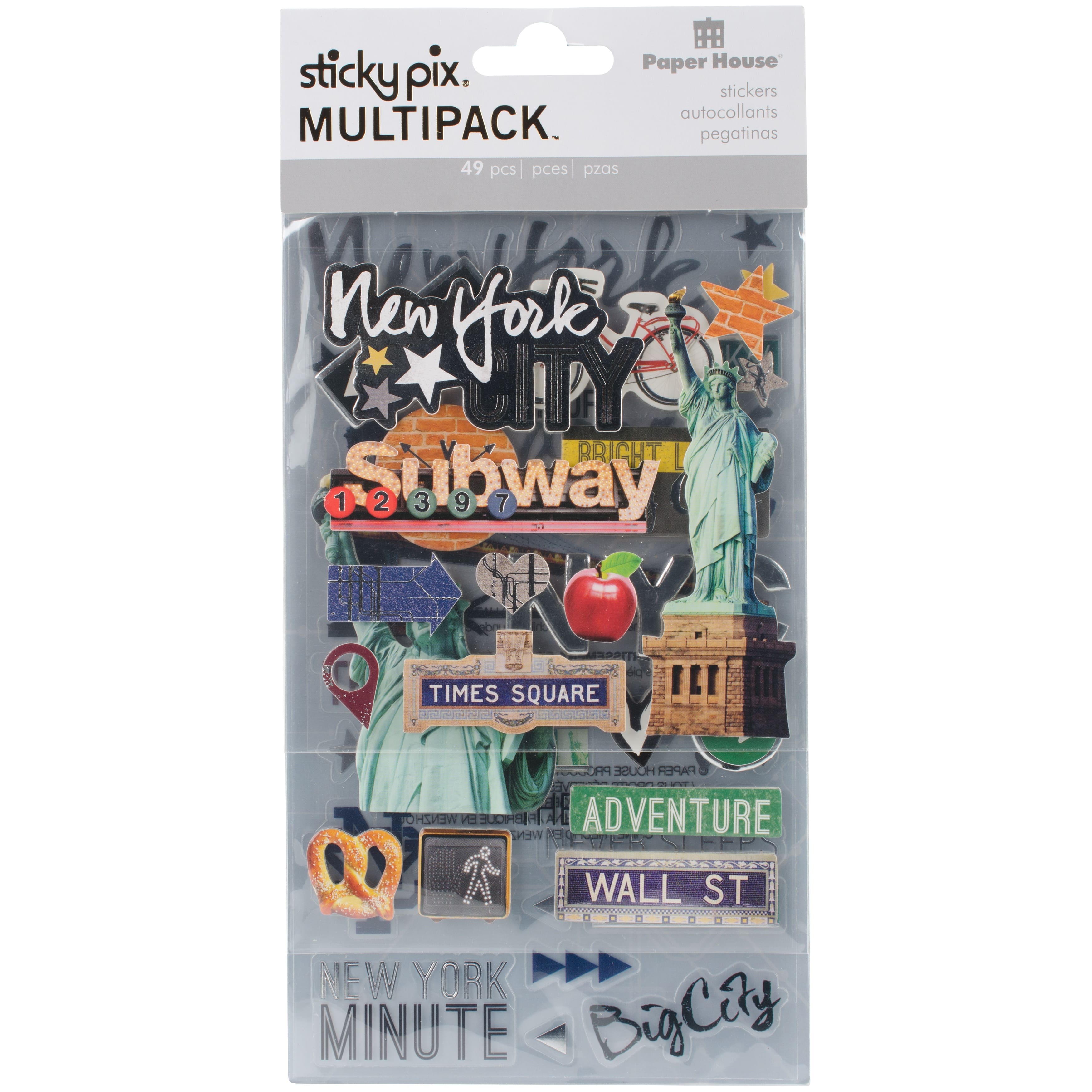 Paper House&#xAE; New York City Mixed Media Multipack Stickers