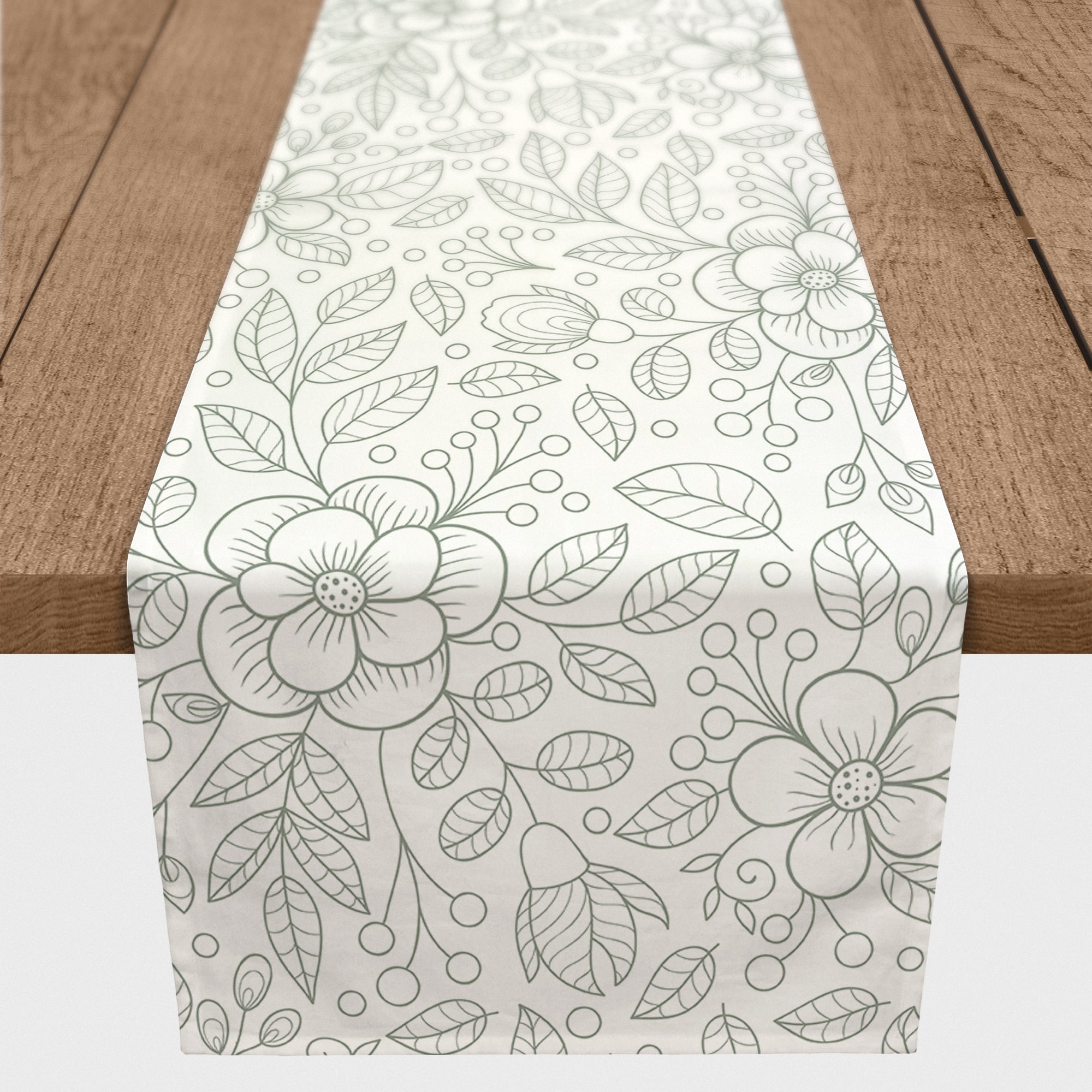 Flower Doodle Indoor/Outdoor Table Runner