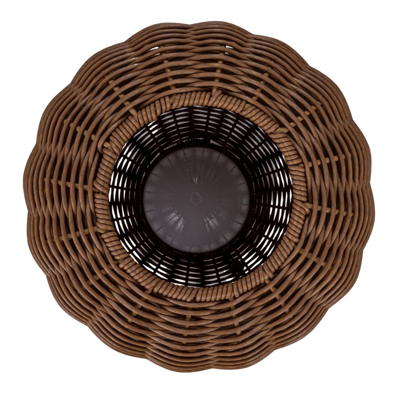 Hello Honey® 14.25" Natural Plastic & Woven Rattan LED Lamp, 2ct.