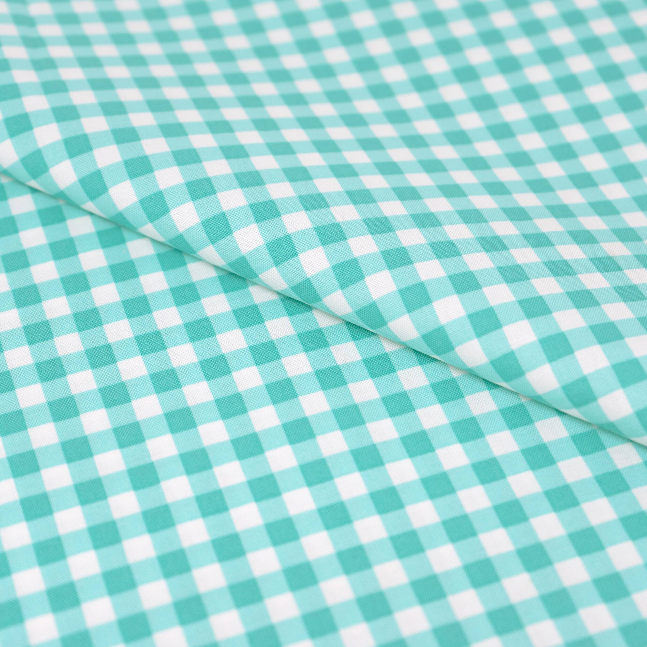 SINGER Blue Gingham Check Cotton Fabric