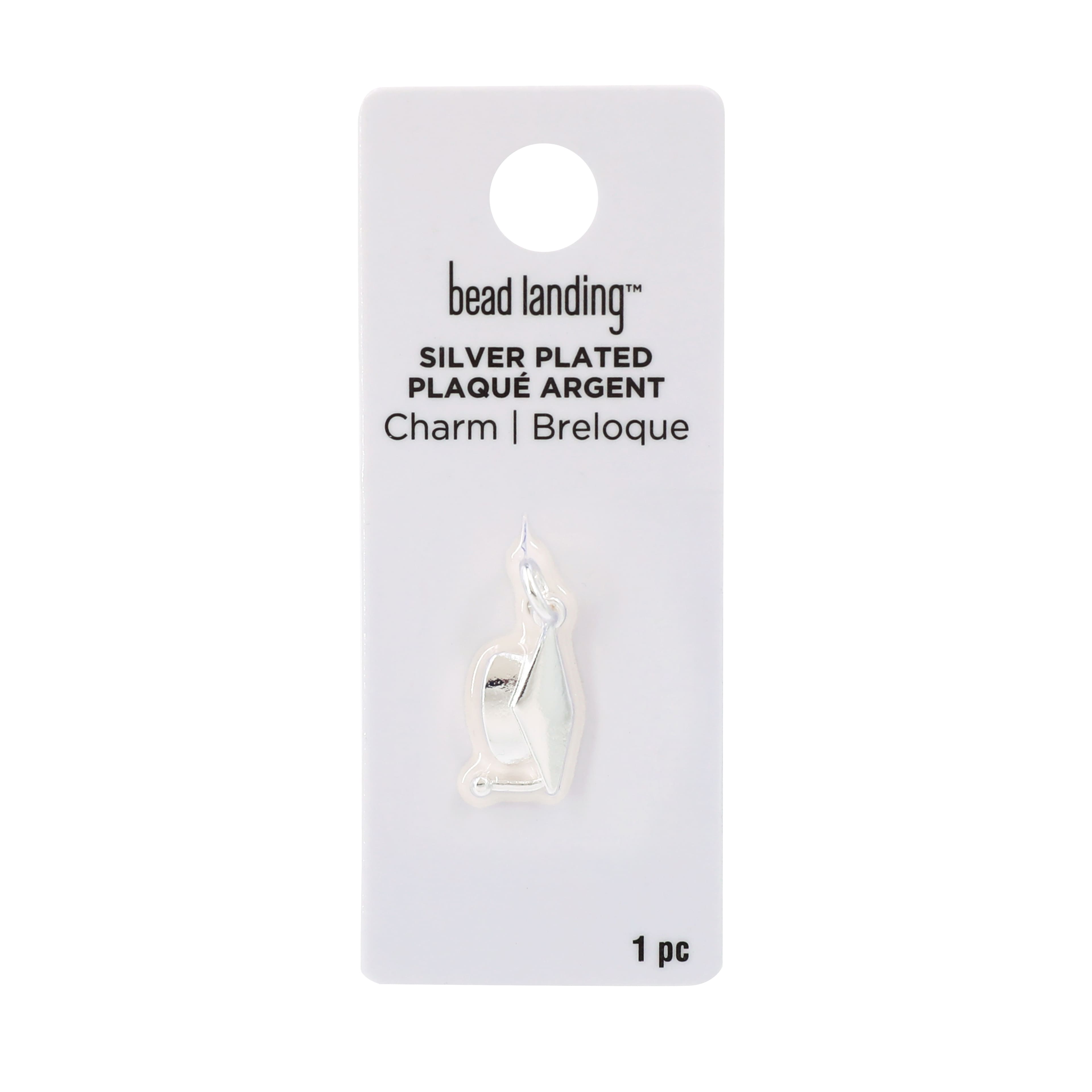 Silver Plated Graduation Cap Charm by Bead Landing&#x2122;
